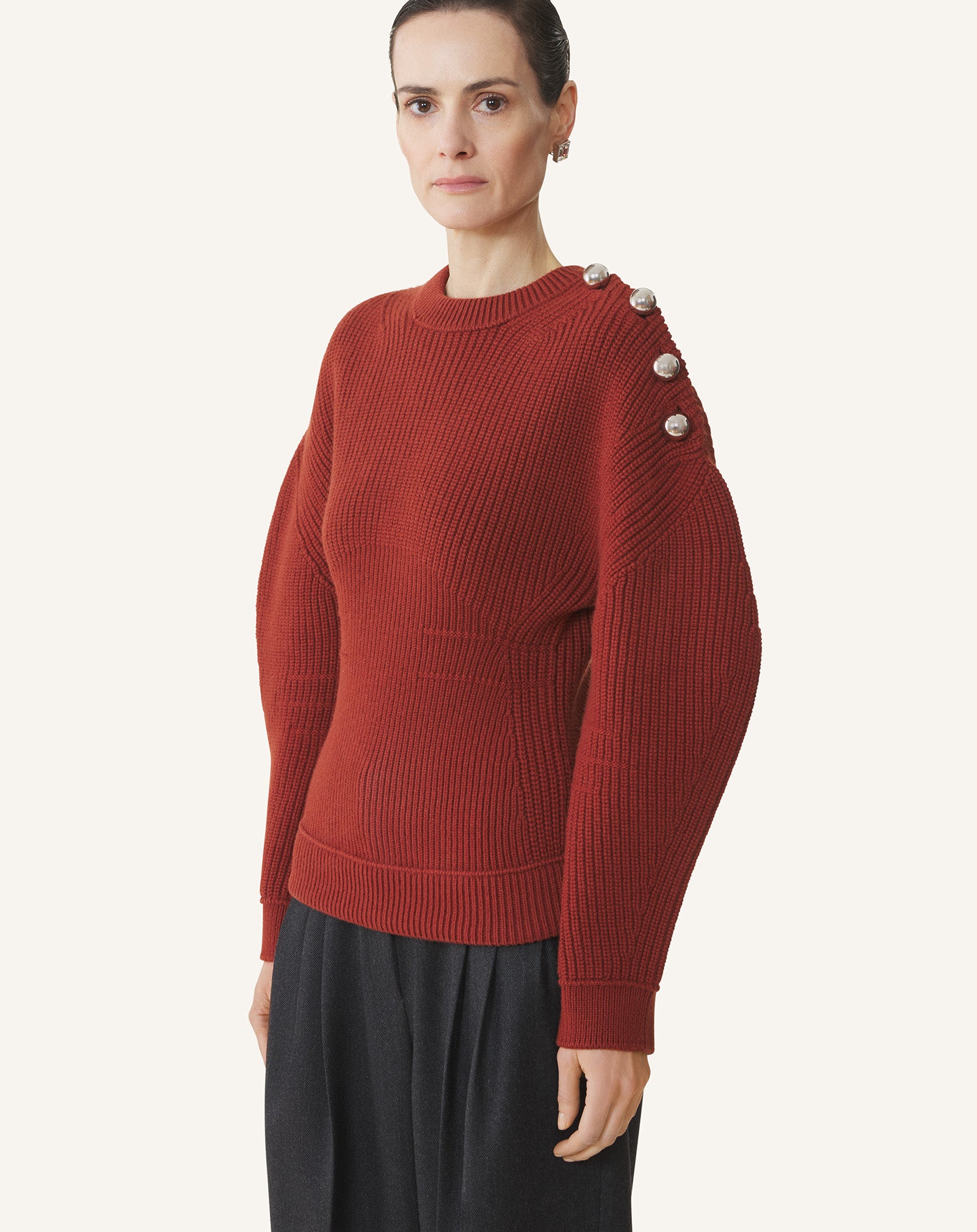 WOOL RIBBED SWEATER