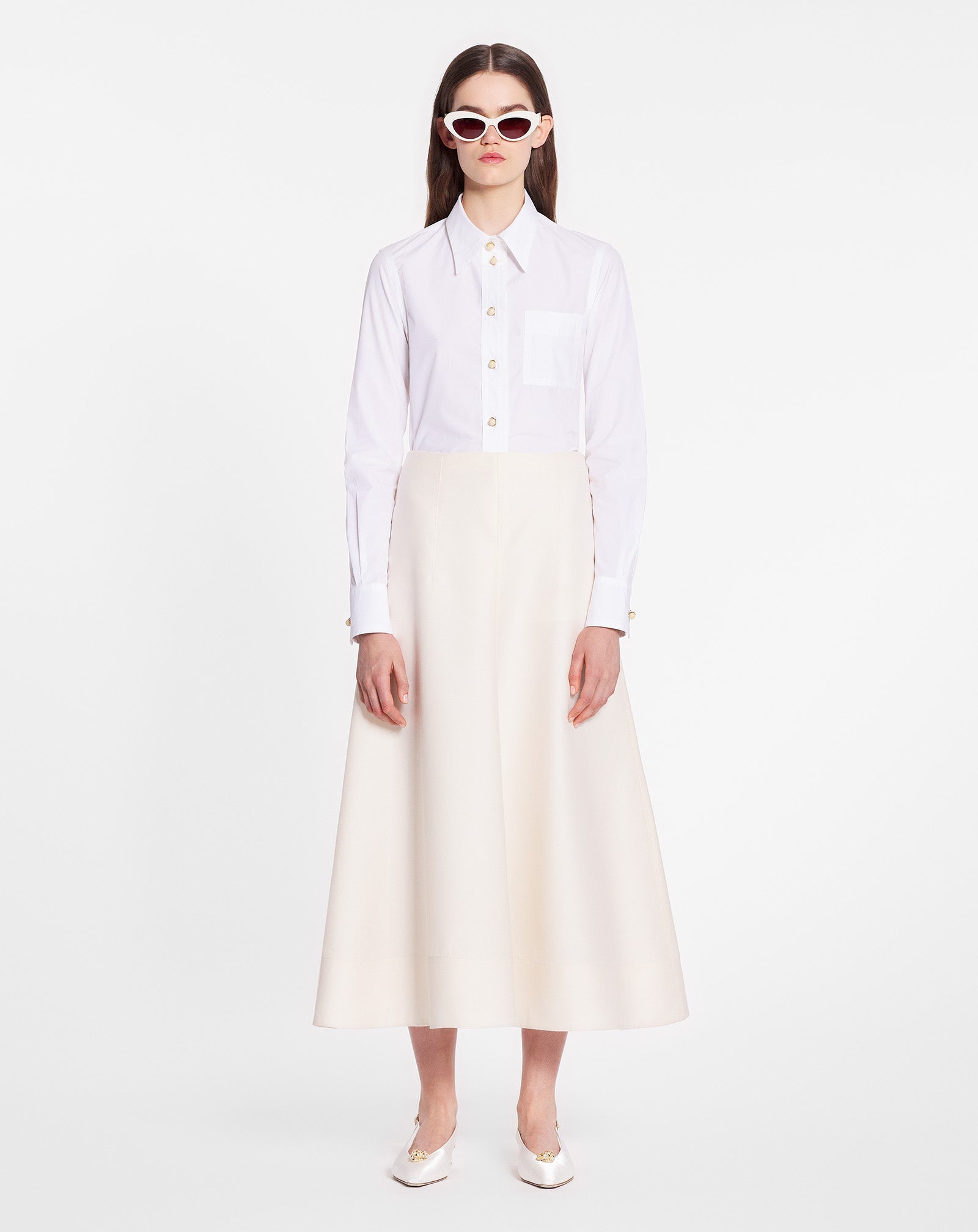 LONG SLEEVE SHIRT IN POPLIN