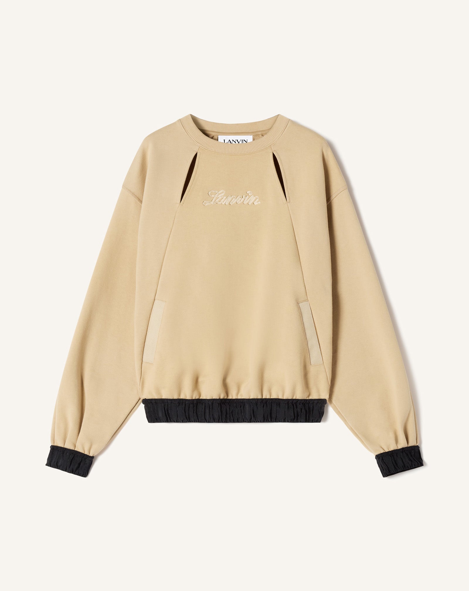 BEIGE LANVIN RIBBON SWEATSHIRT