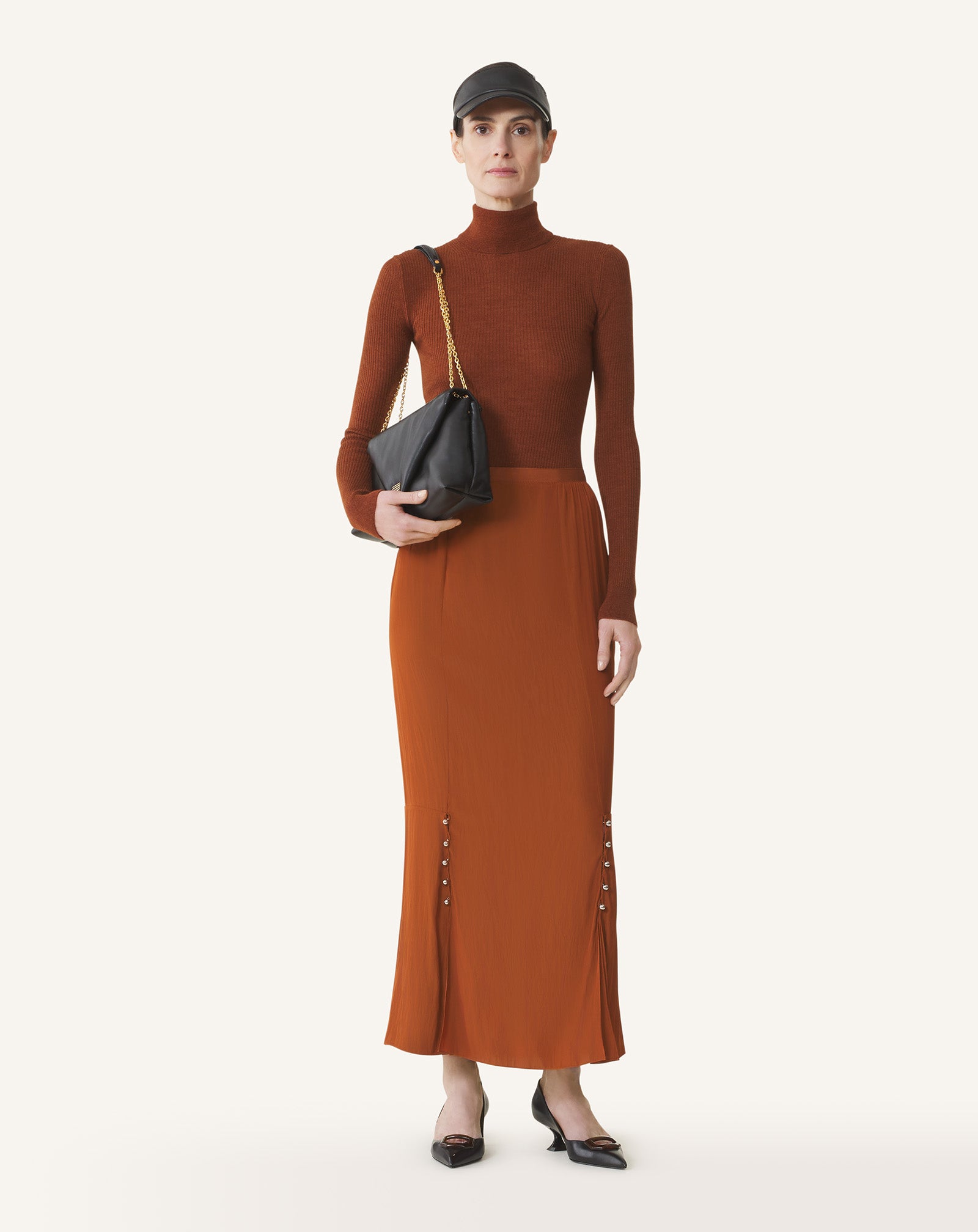 MIDI SKIRT IN CHARMEUSE