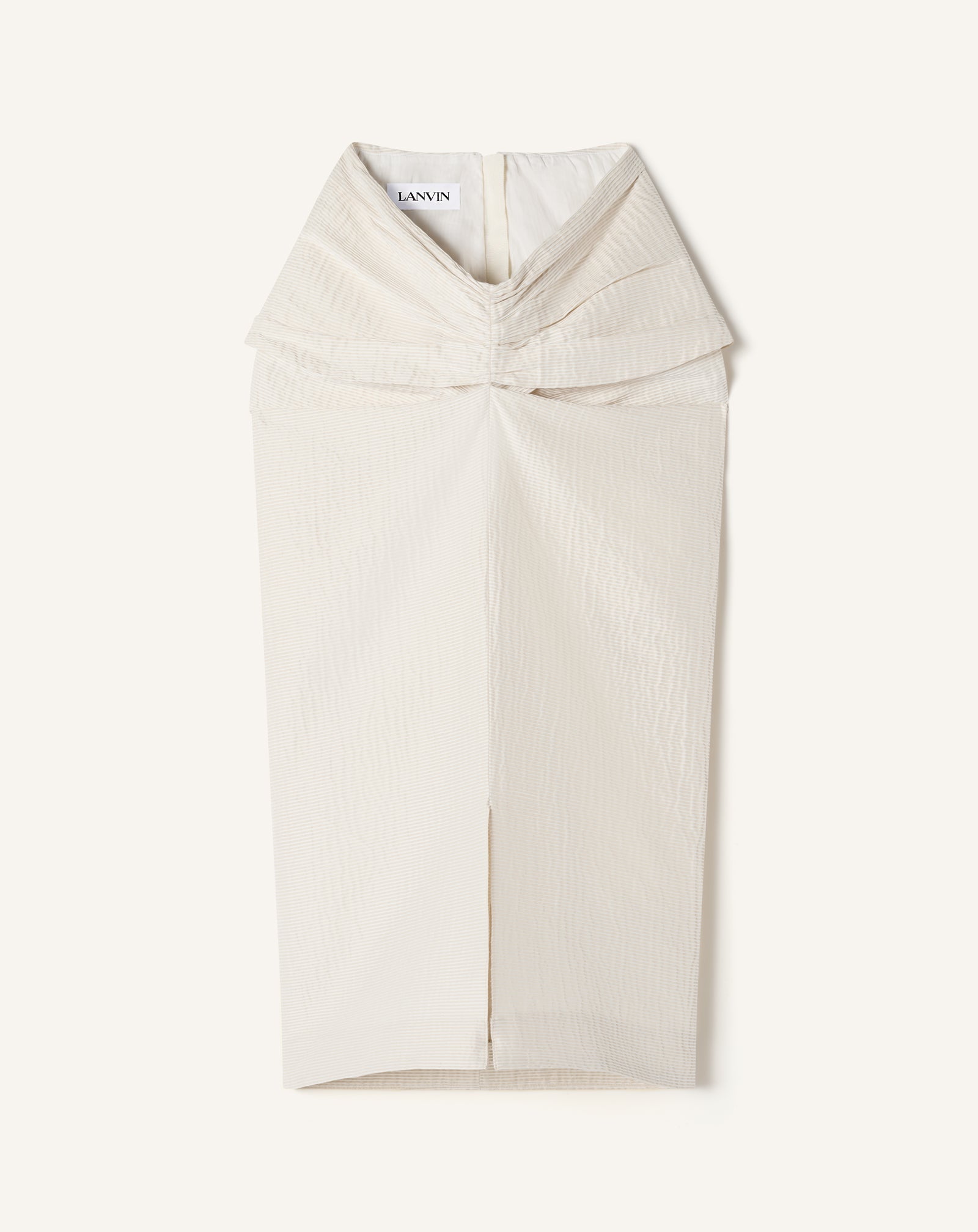 WHITE MIDI SKIRT IN JACQUARD