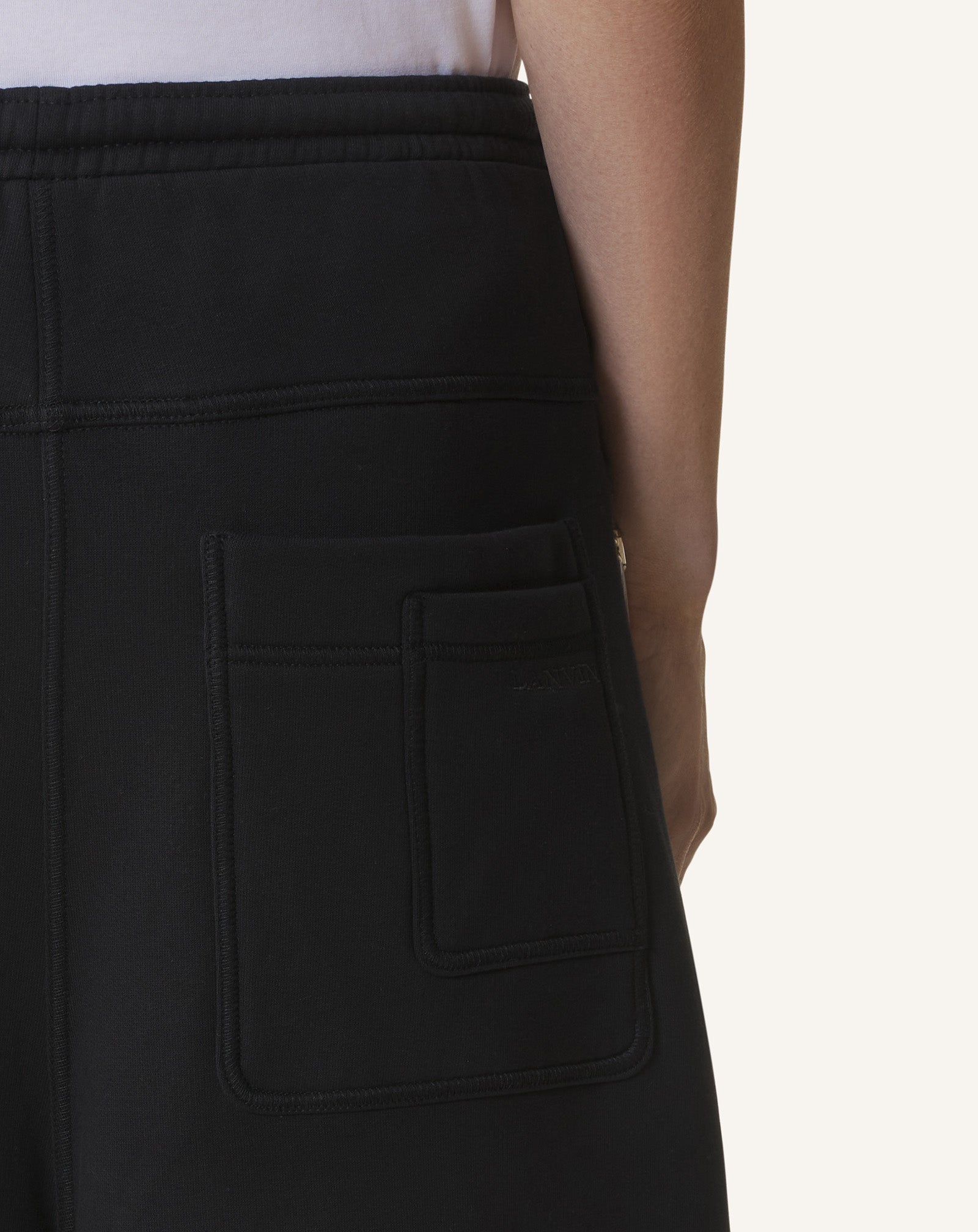 COTTON FLEECE AND CASHMERE PANTS