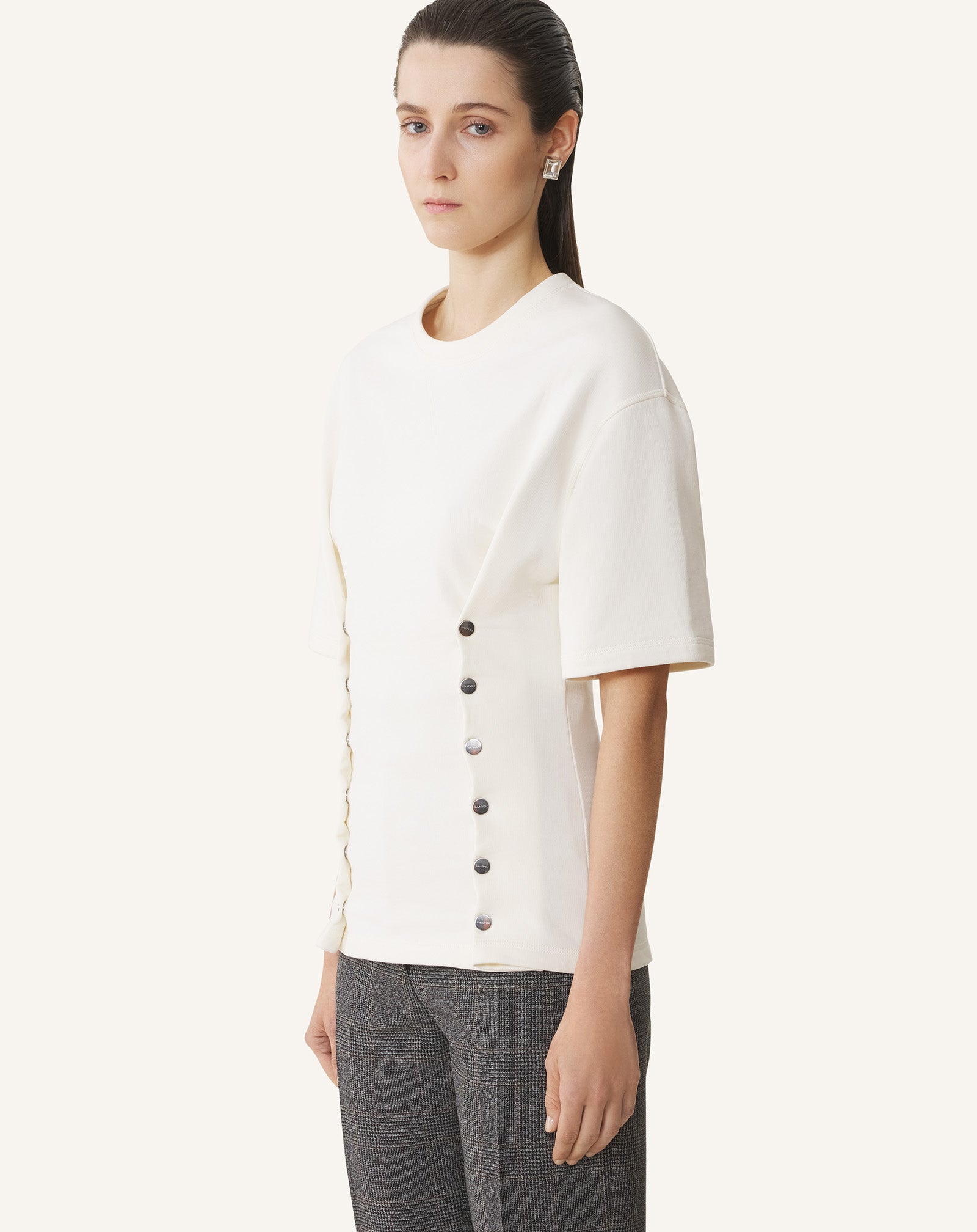 COTTON FLEECE T-SHIRT