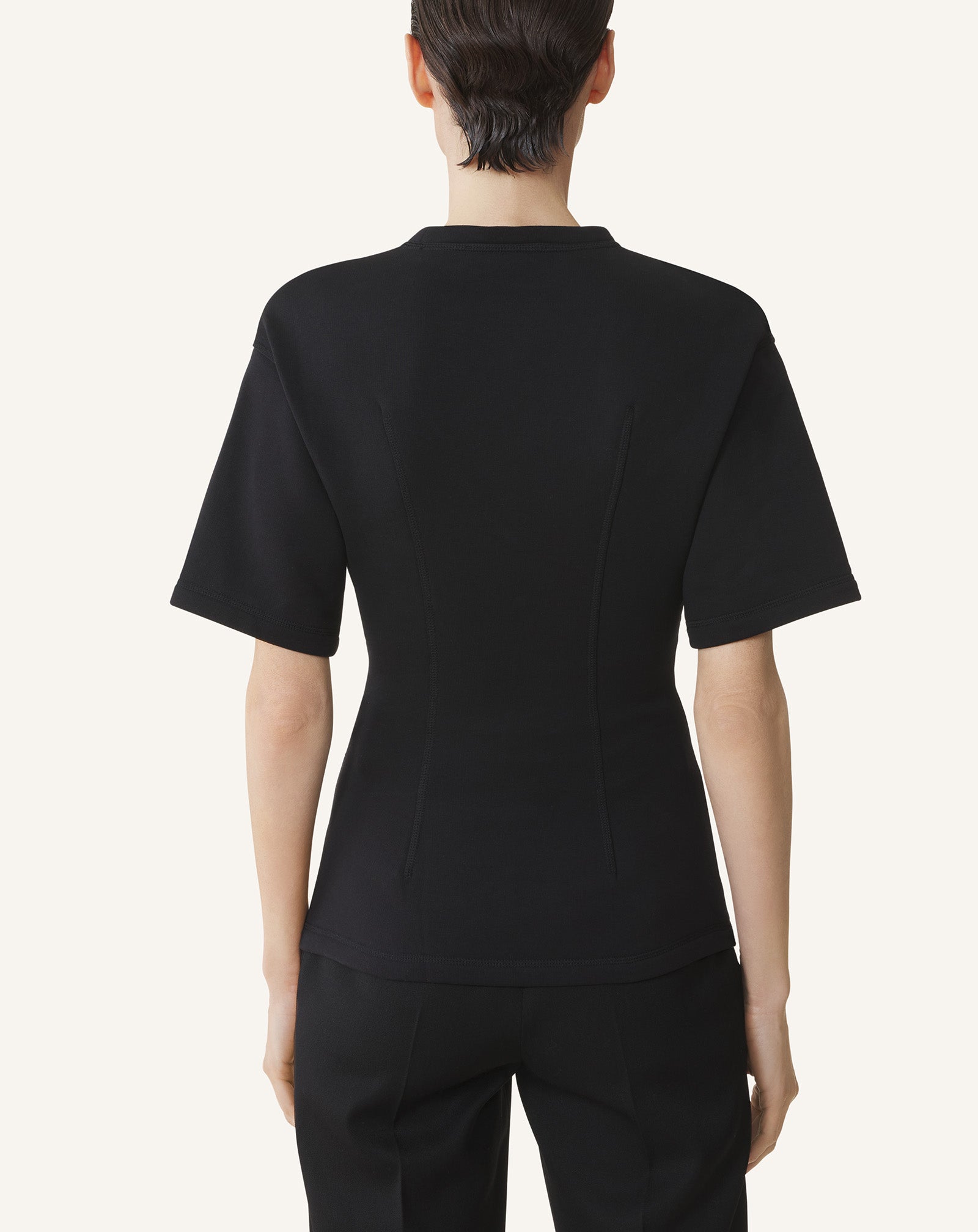 COTTON FLEECE AND CASHMERE T-SHIRT