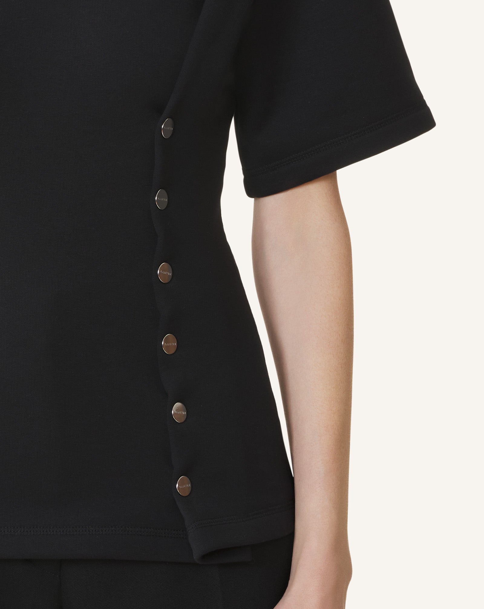 COTTON FLEECE AND CASHMERE T-SHIRT