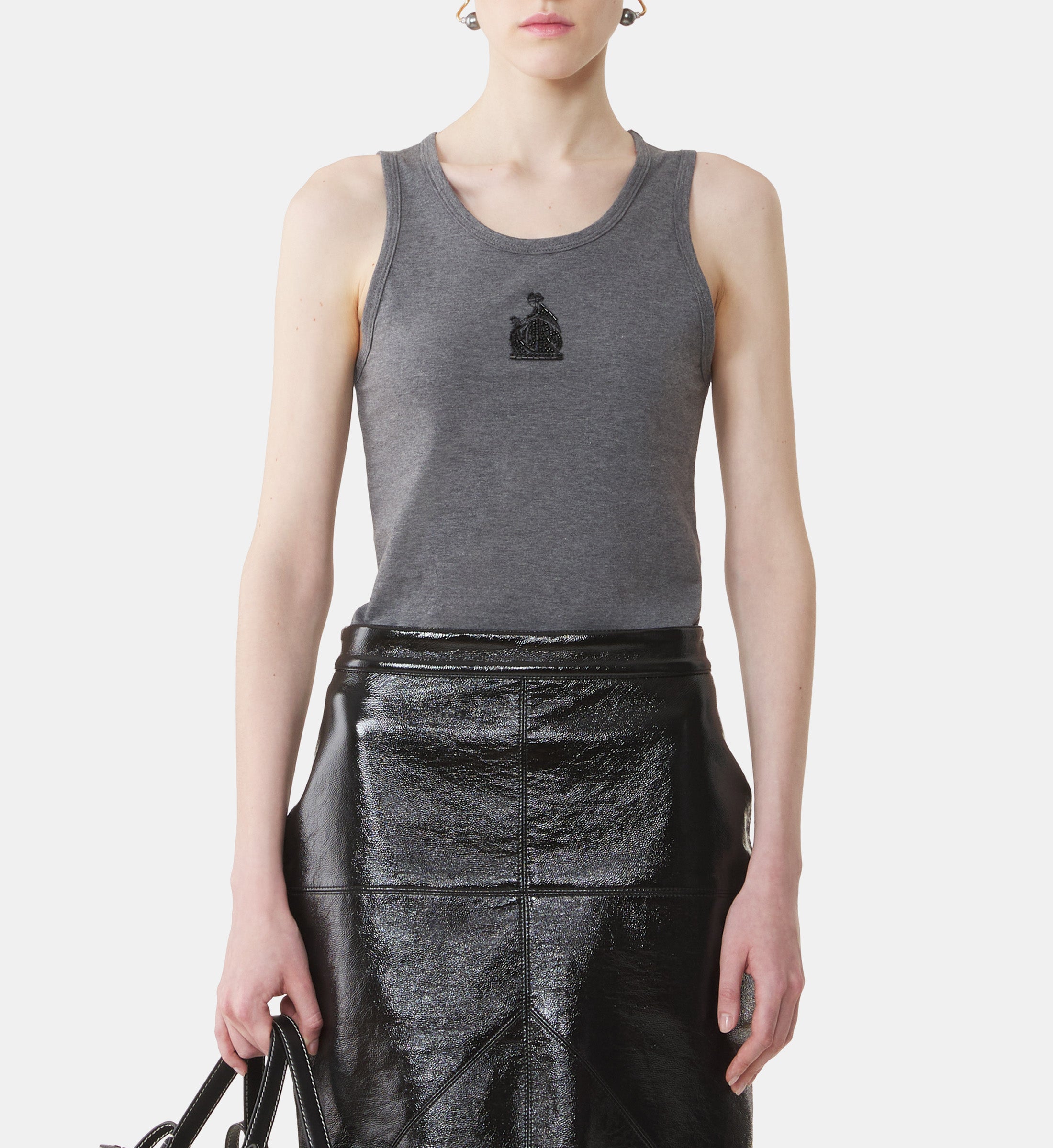 MOTHER AND DAUGHTER EMBROIDERED JERSEY TANK TOP