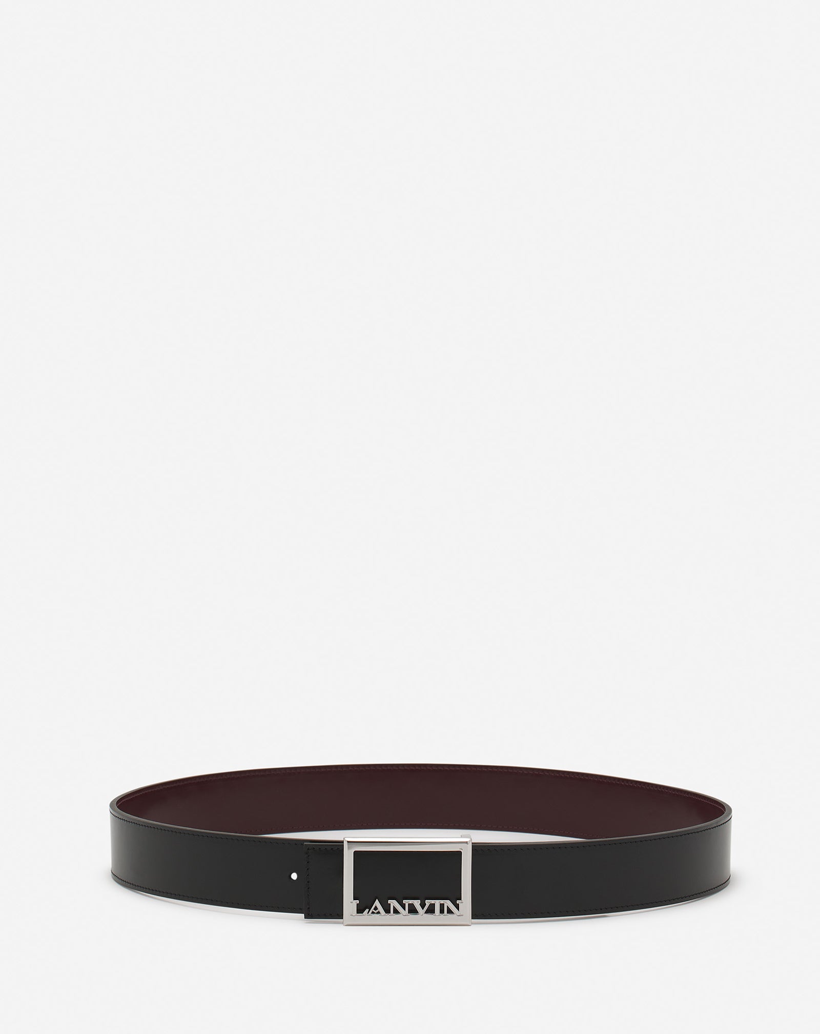 LANVIN SIGNATURE REVERSIBLE LEATHER BELT