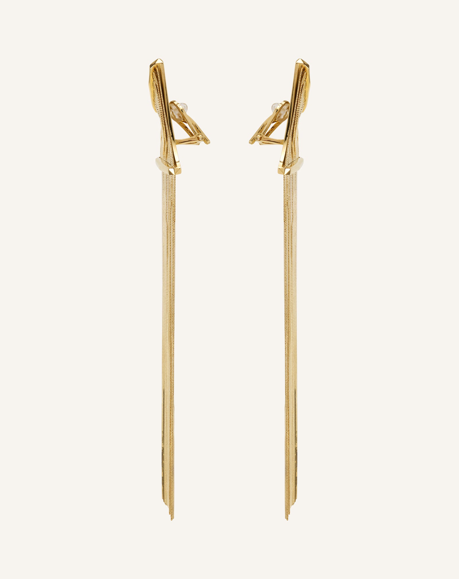 SILVER LANVIN CHAIN EARRINGS