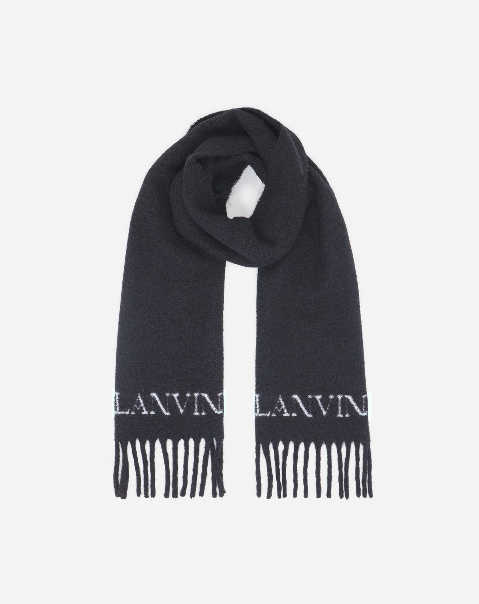 FRINGED SCARF IN WOOL