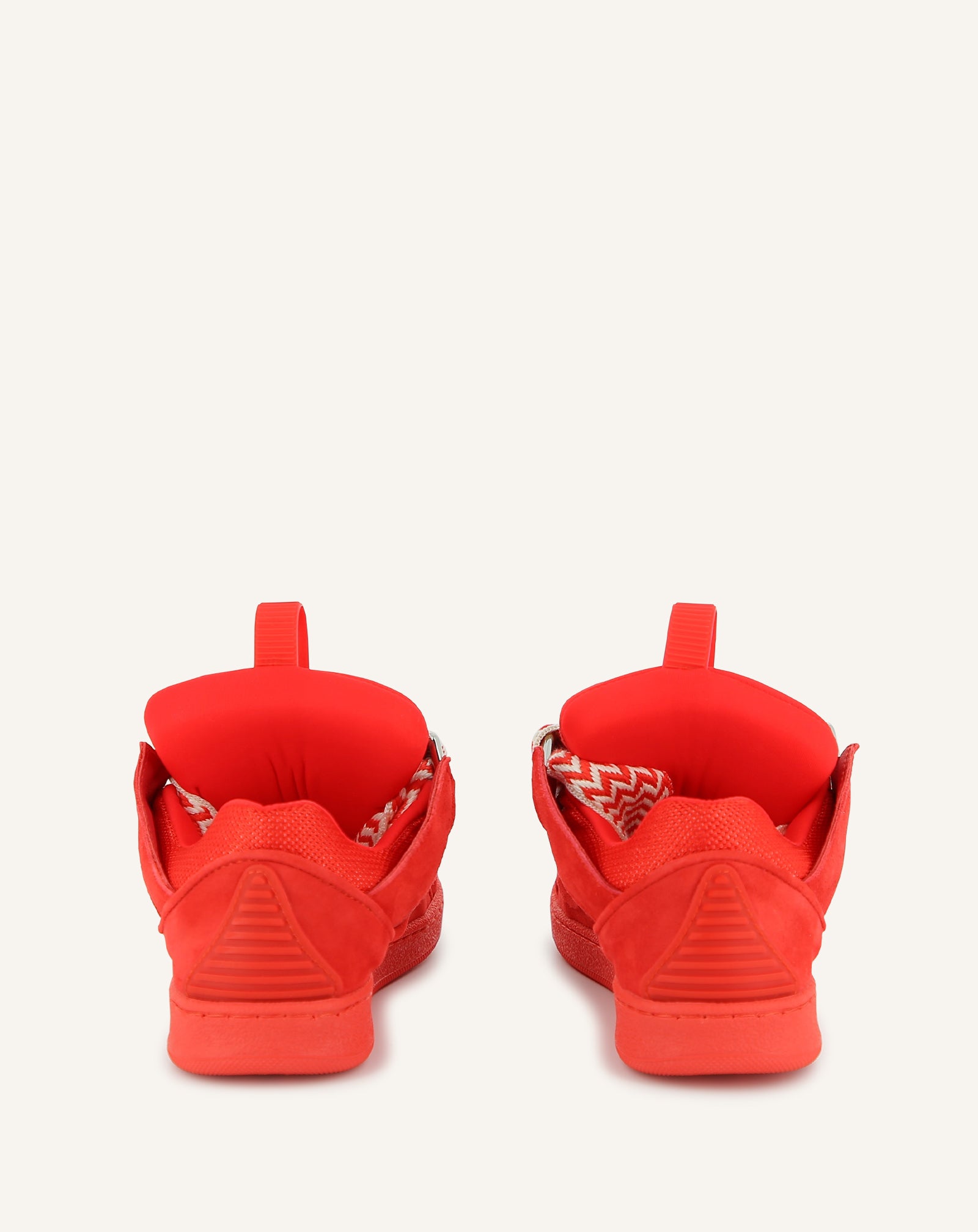 RED CURB KIDS SNEAKERS WITH LACES