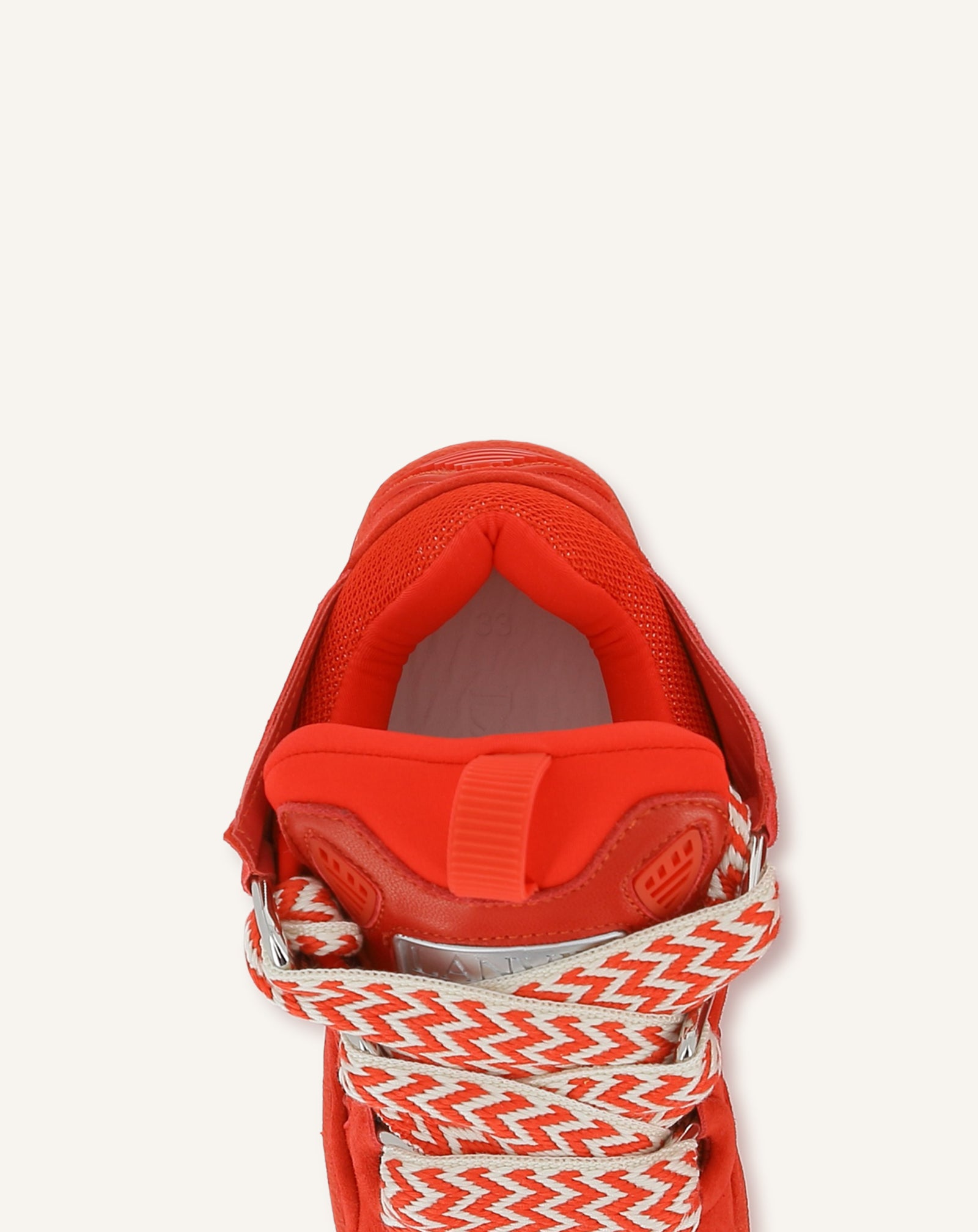 RED CURB KIDS SNEAKERS WITH LACES