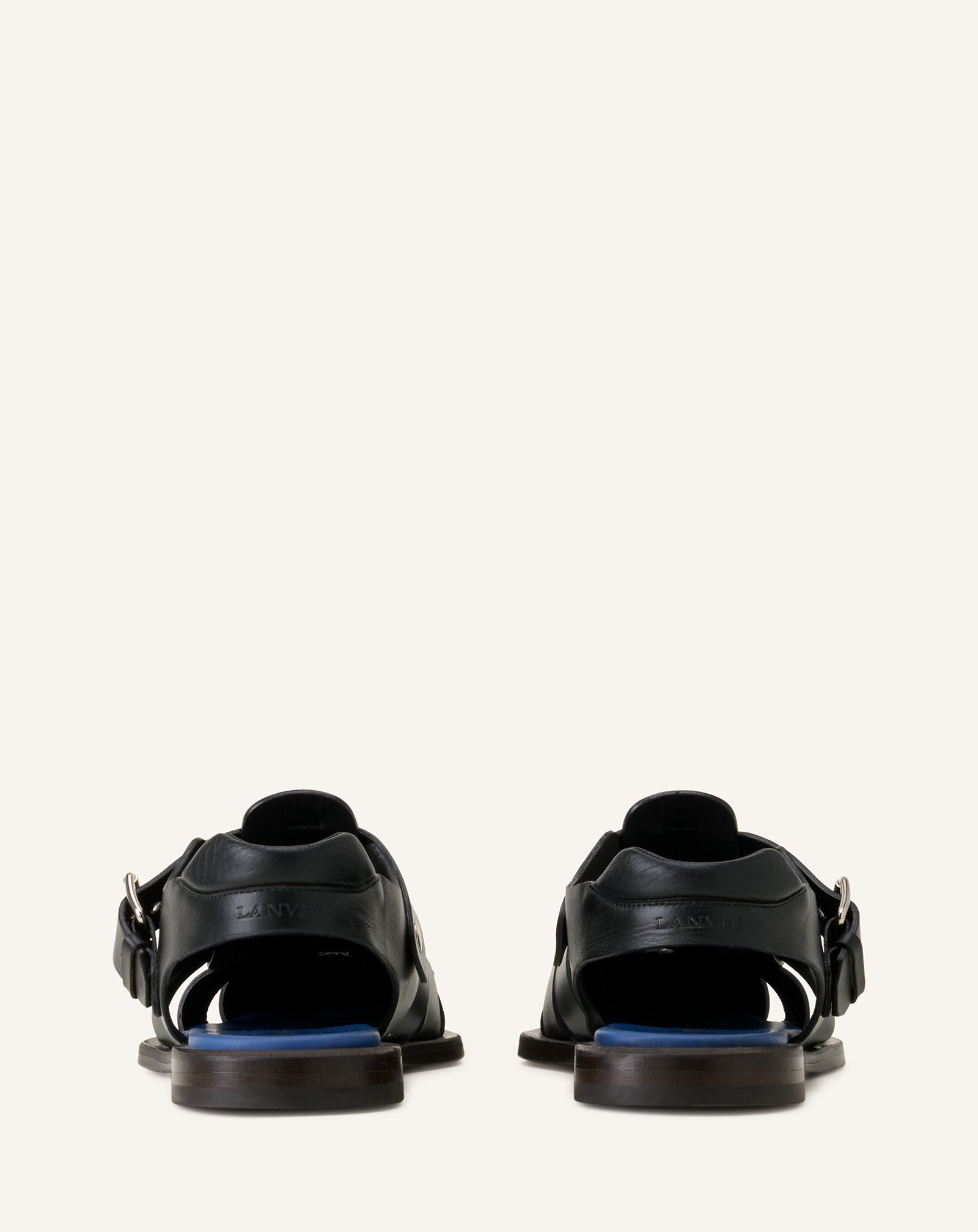 POINTED-TOE LEATHER SANDALS