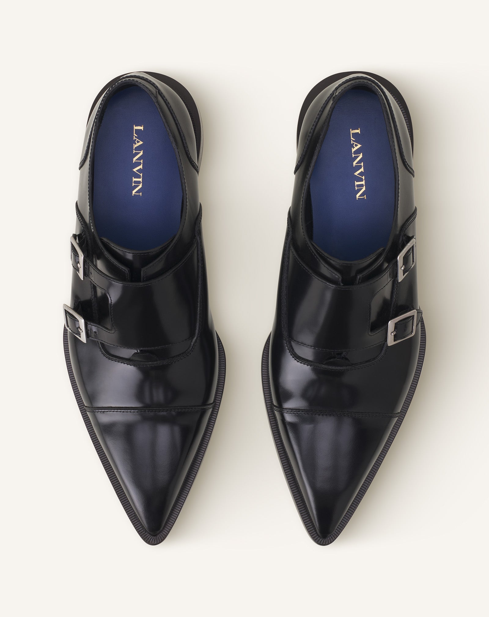 MONK SHOES IN GLOSSY LEATHER