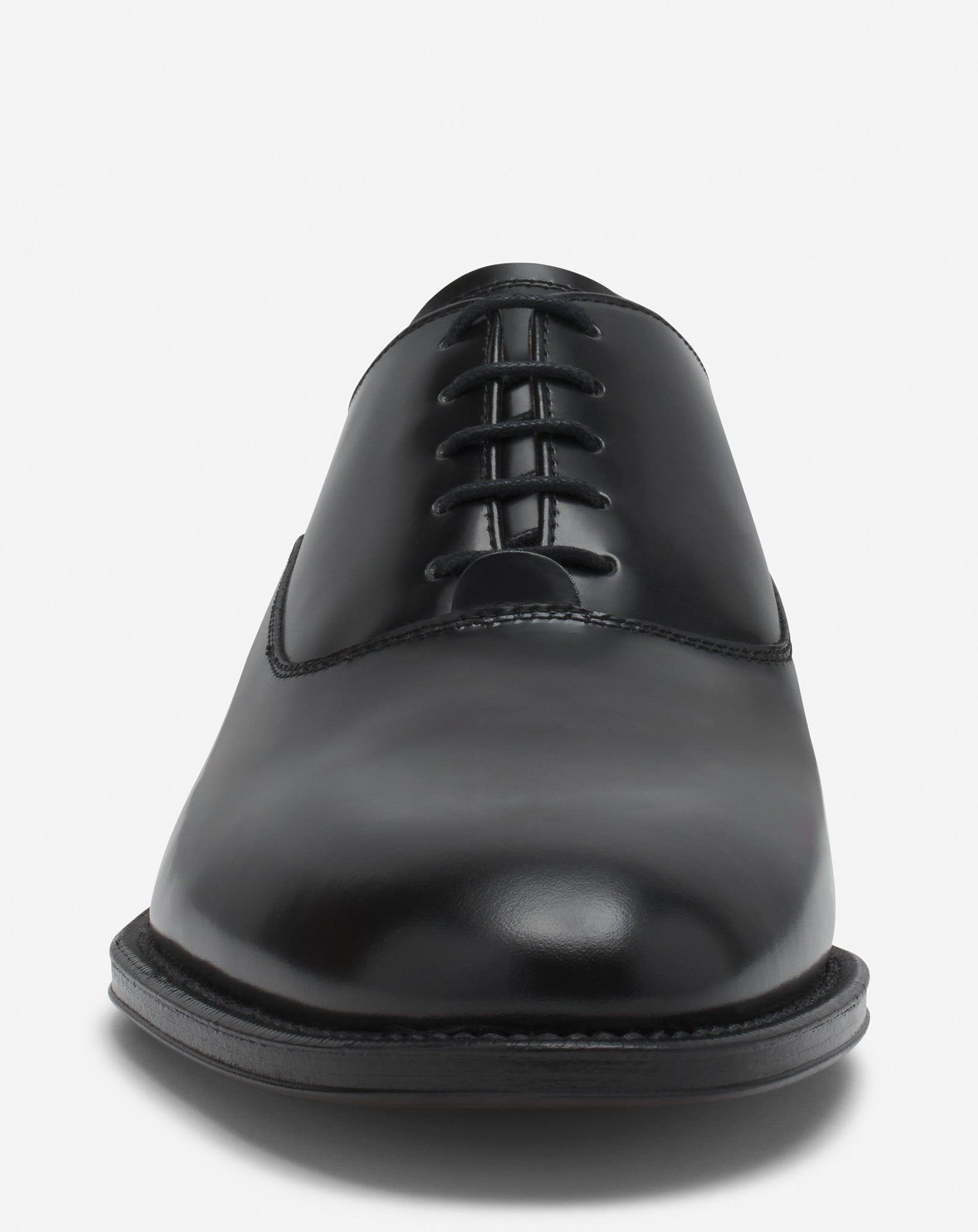 BLACK LANVIN SIGNATURE LEATHER OXFORD SHOES
