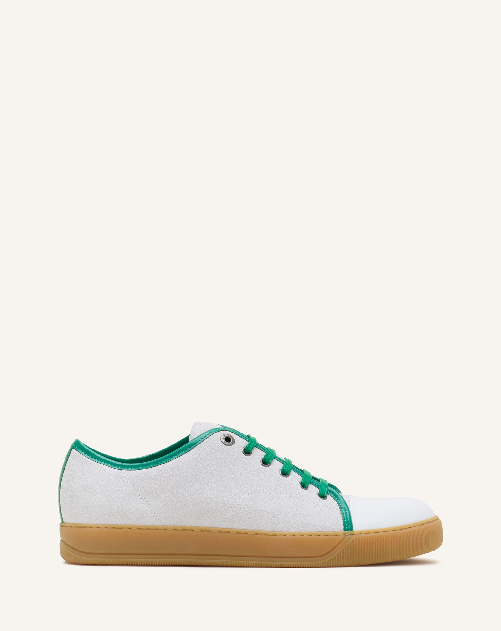 WHITE DBB1 LEATHER AND SUEDE SNEAKERS
