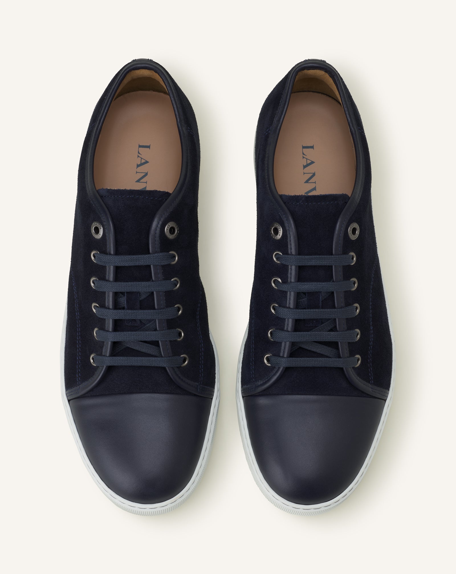 BLUE DBB1 LEATHER AND SUEDE SNEAKERS