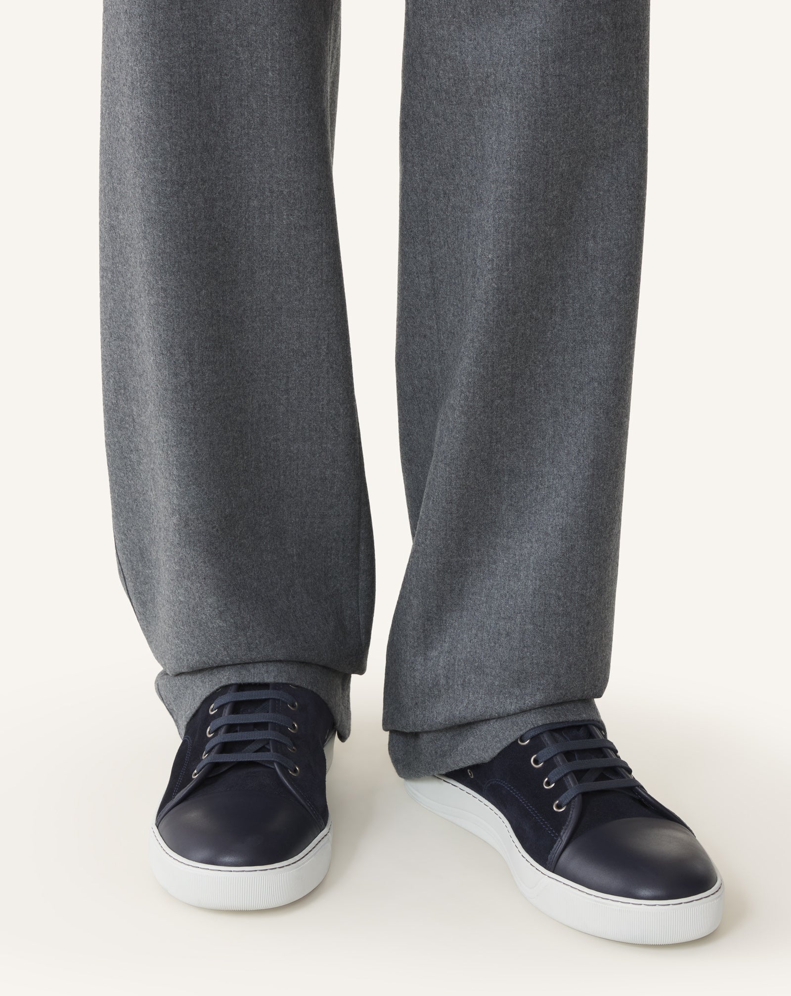 BLUE DBB1 SNEAKERS IN LEATHER AND SUEDE