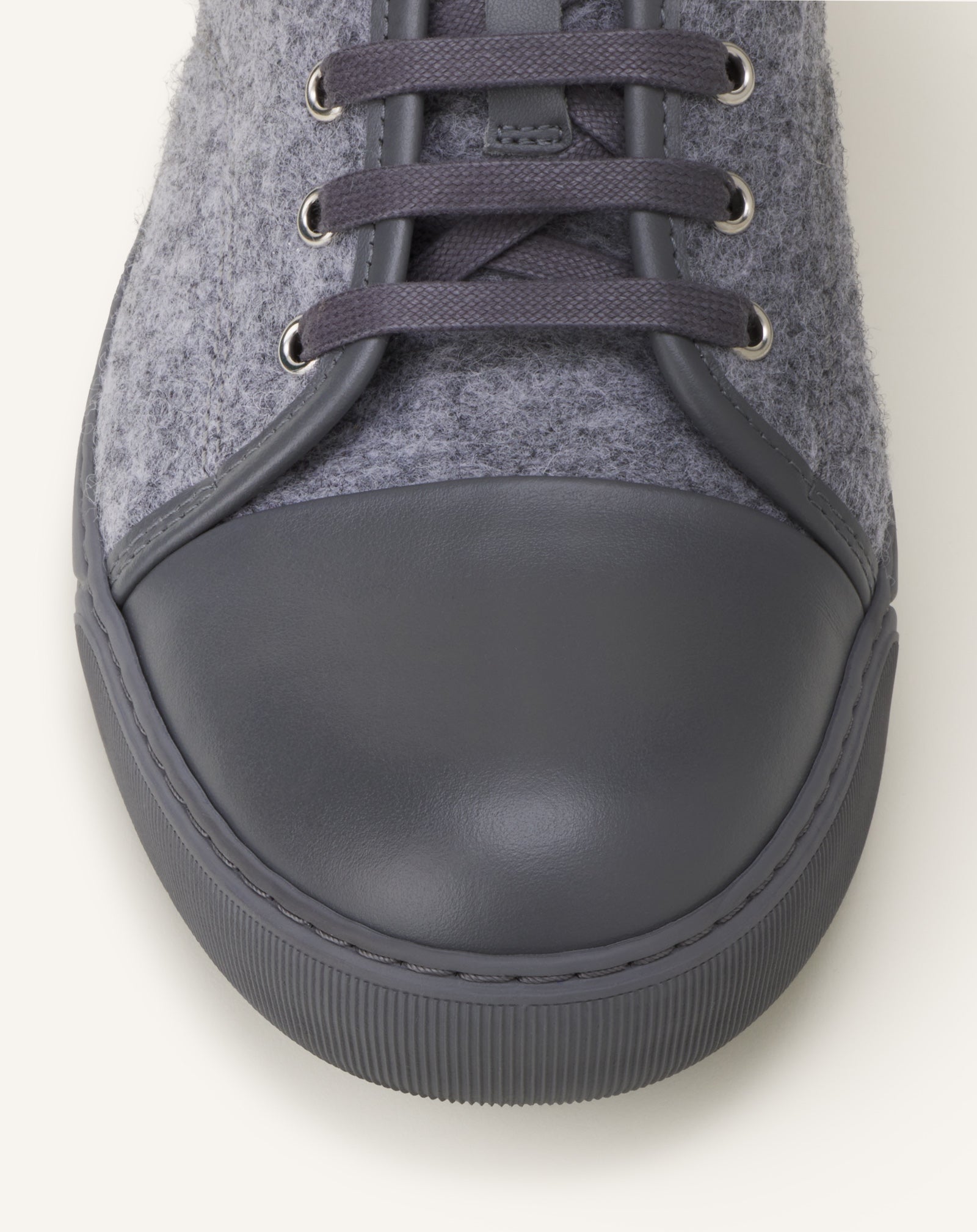 GREY DBB1 SNEAKERS IN FELT AND NAPPA LEATHER