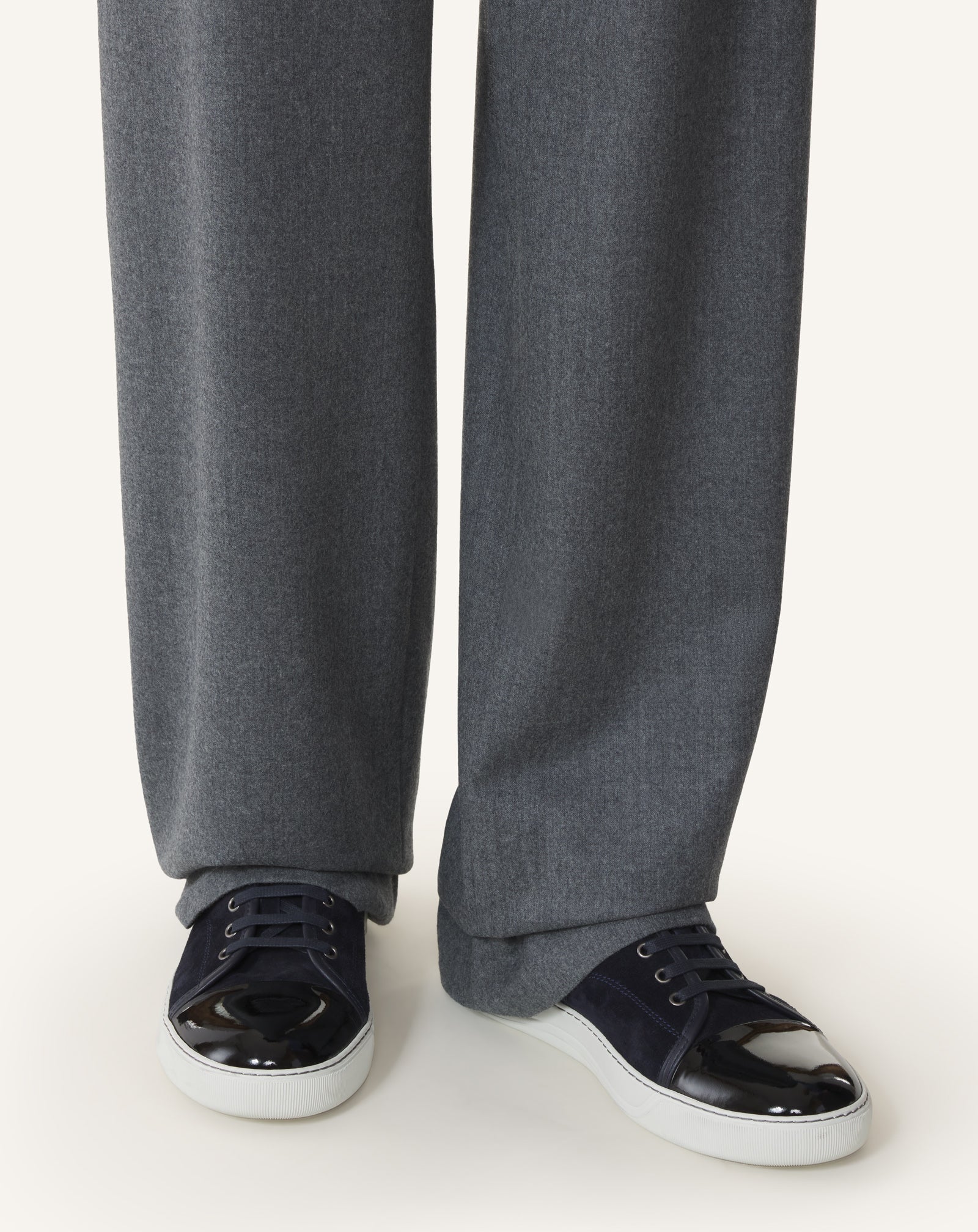 BLUE DBB1 SNEAKERS IN SUEDE AND PATENT LEATHER