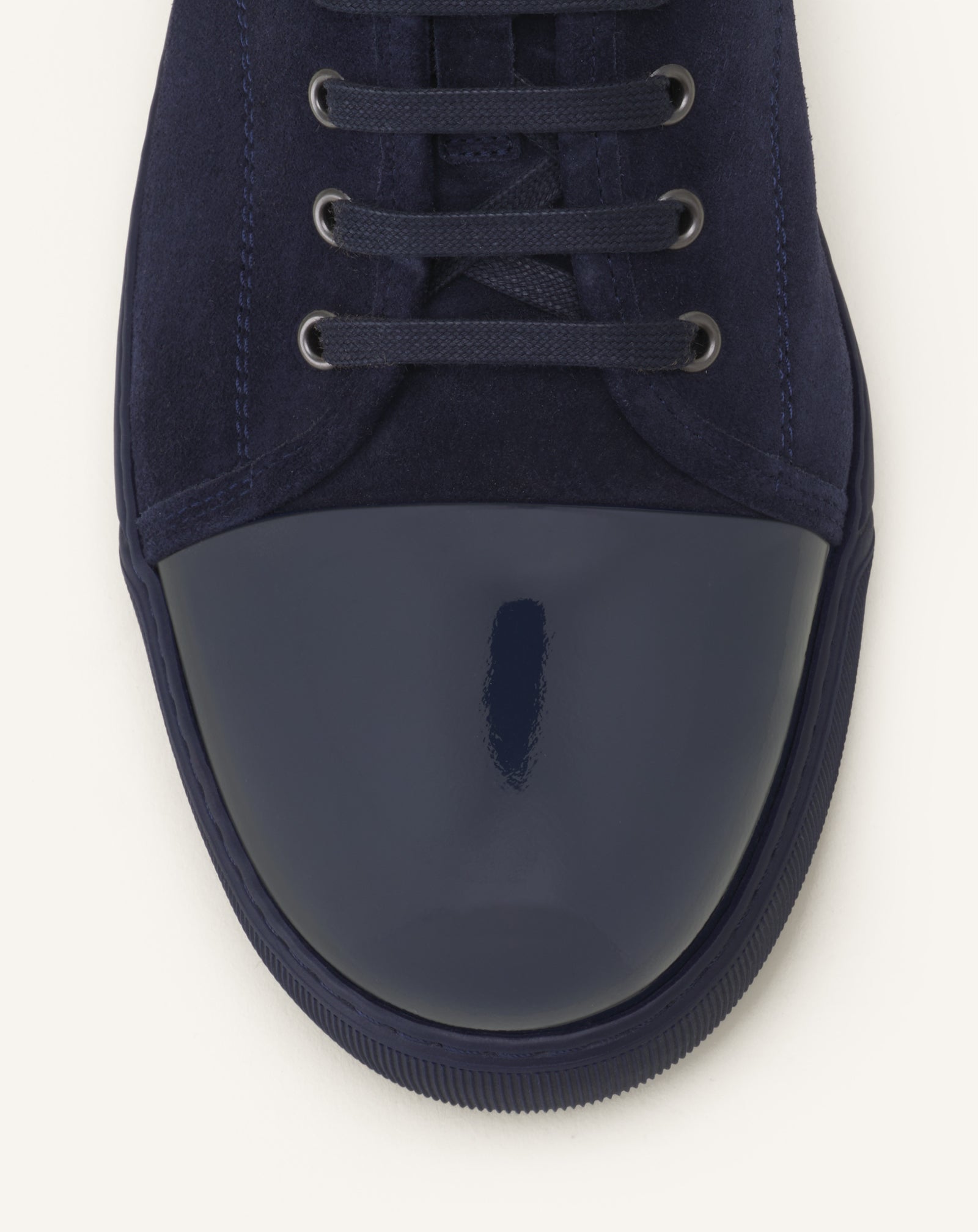 BLUE DBB1 SNEAKERS IN PATENT LEATHER AND SUEDE