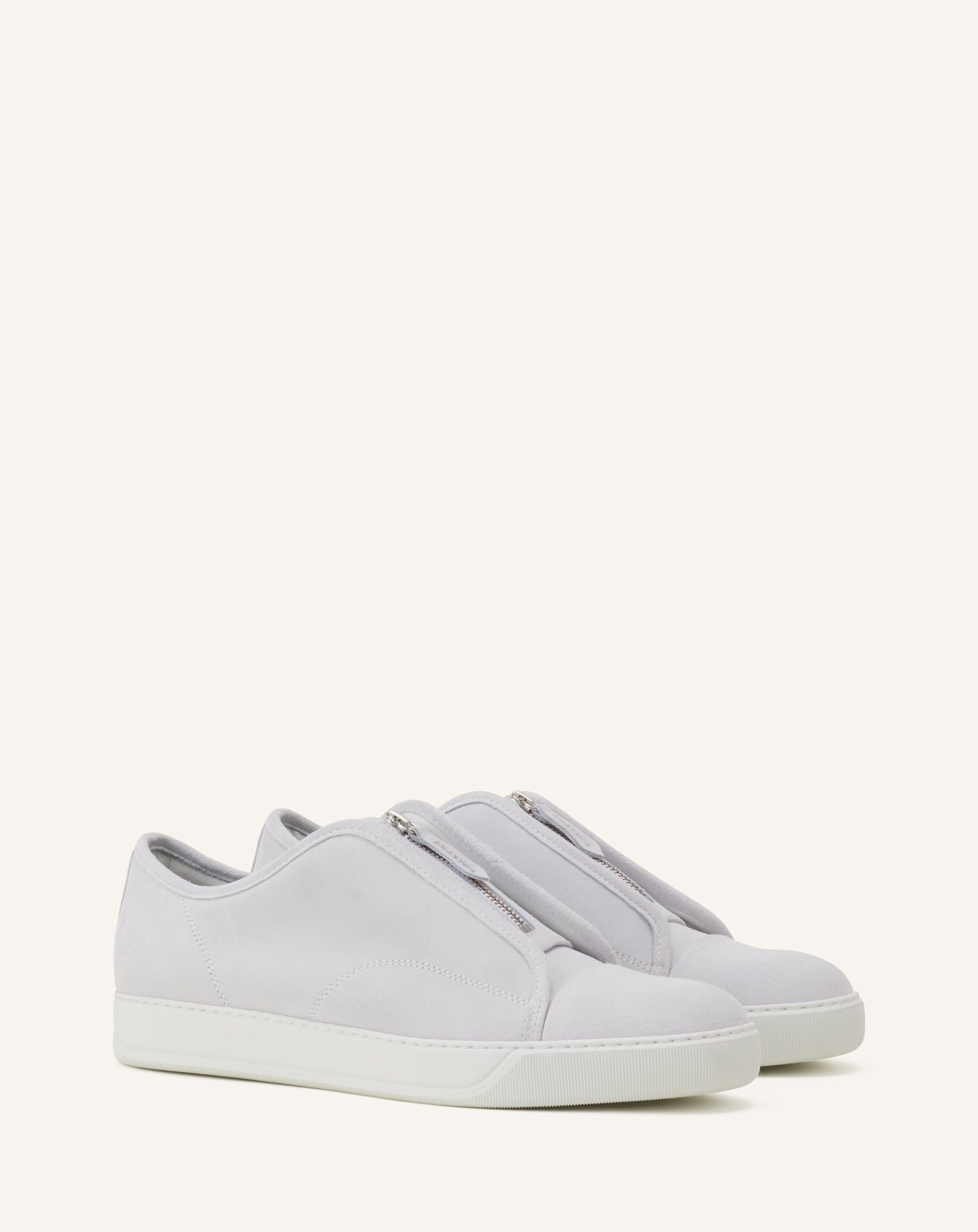 WHITE DBB1 ZIP SNEAKERS IN SUEDE