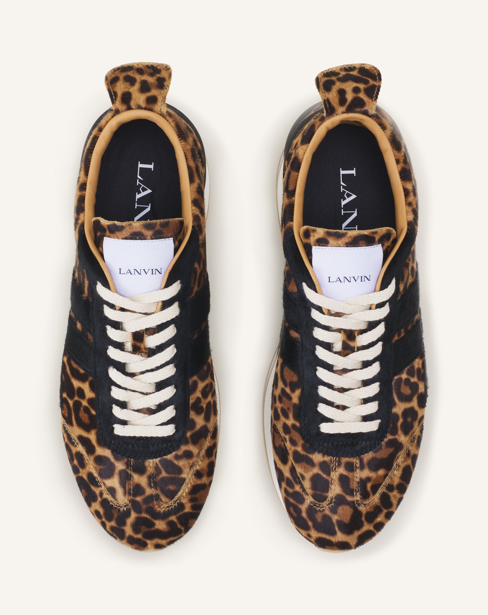 BEIGE LEOPARD PRINT BUMPR SNEAKERS IN PONY