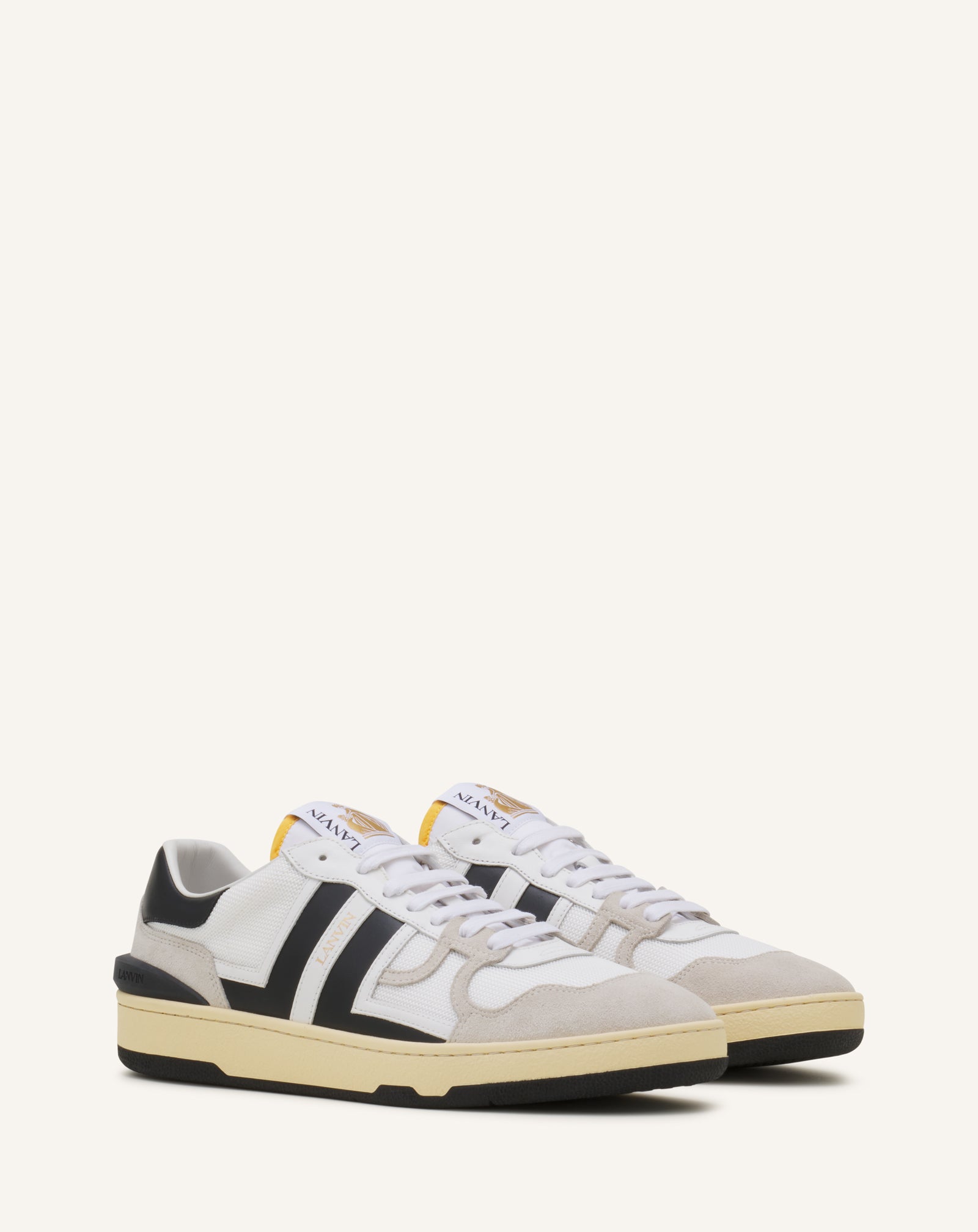 CLAY SNEAKERS IN MESH AND LEATHER