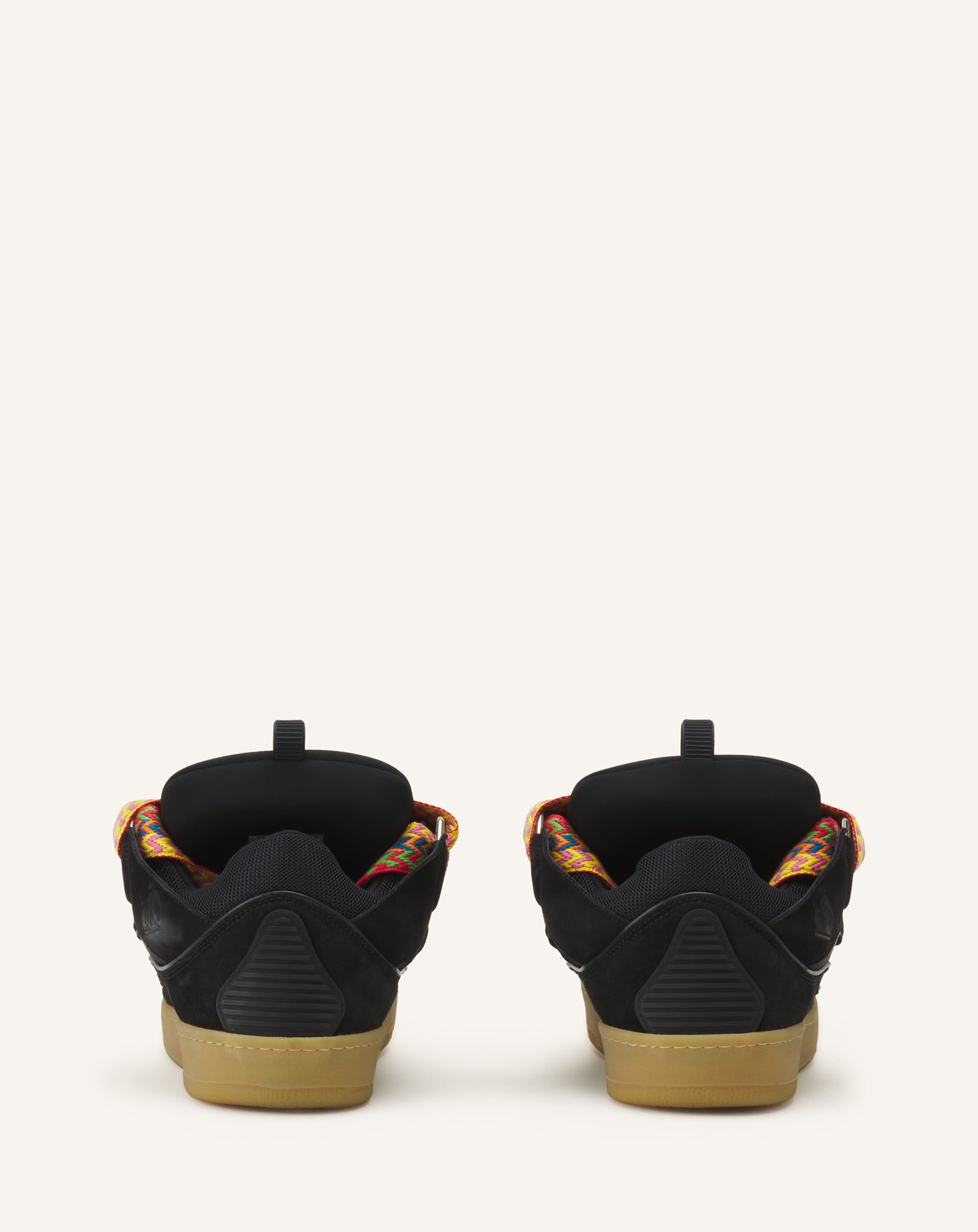 BLACK CURB SNEAKERS IN LEATHER