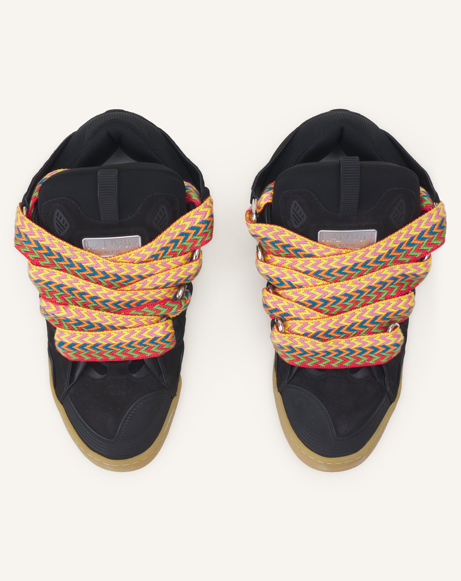 BLACK CURB SNEAKERS IN LEATHER