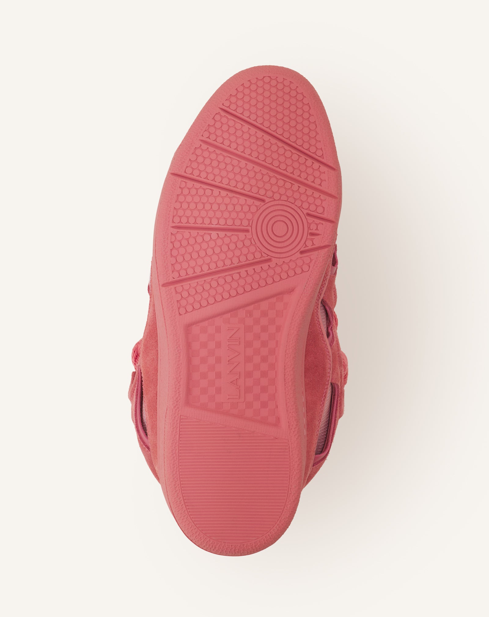 PINK CURB SNEAKERS IN MONOCHROME SUEDE