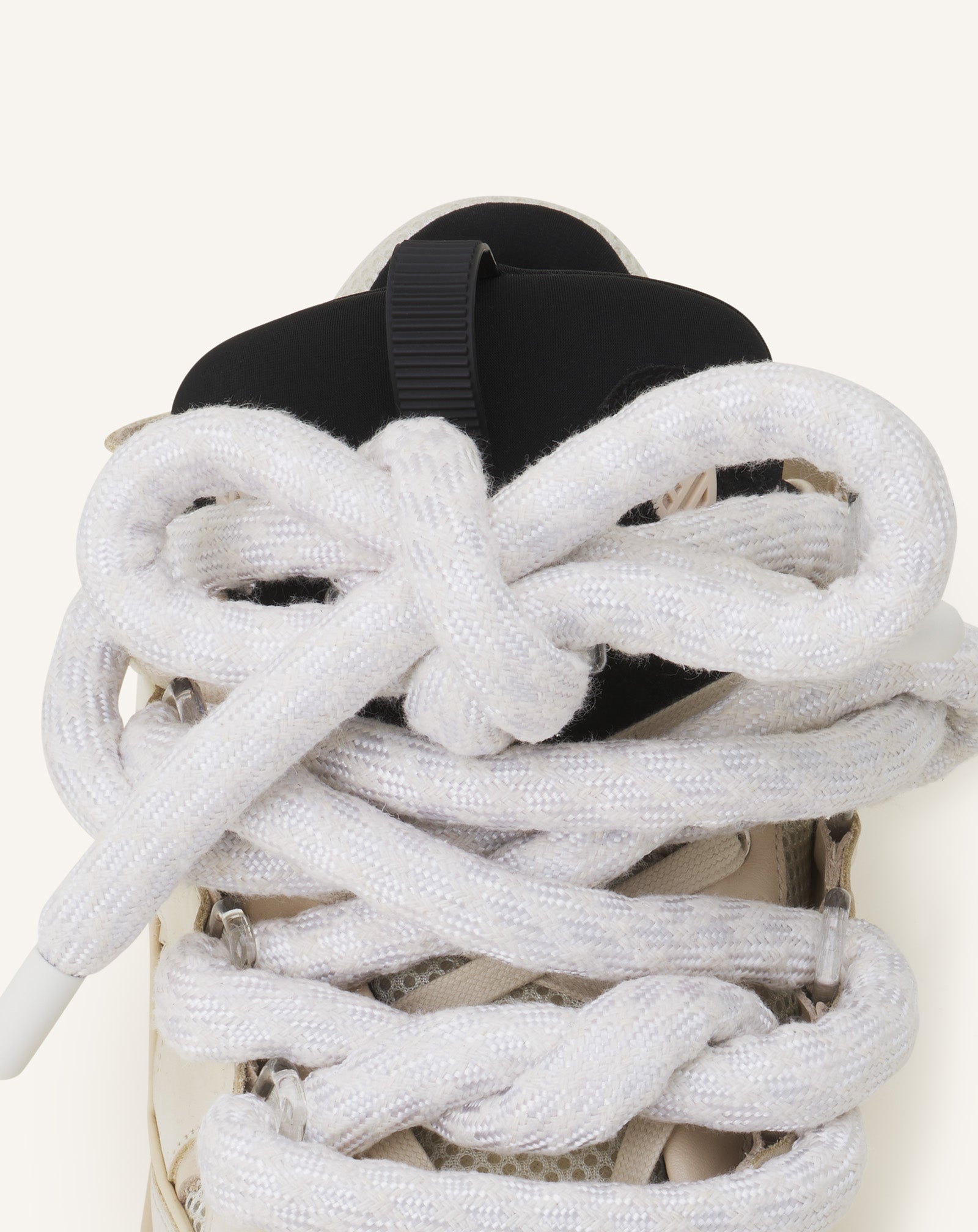 CURB SNEAKERS IN LEATHER WITH SNAKE LACES