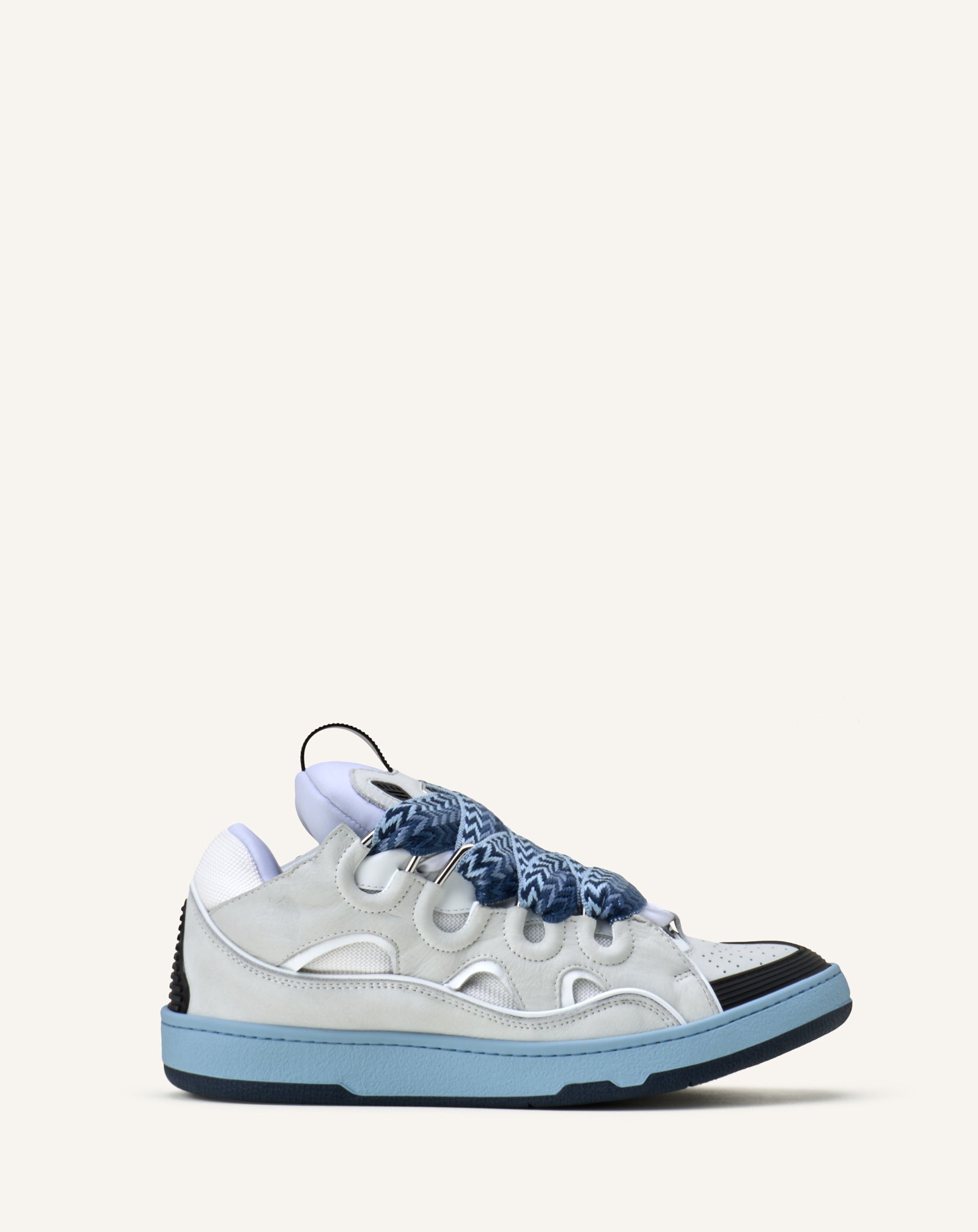 WHITE CURB BICO SNEAKERS IN LEATHER