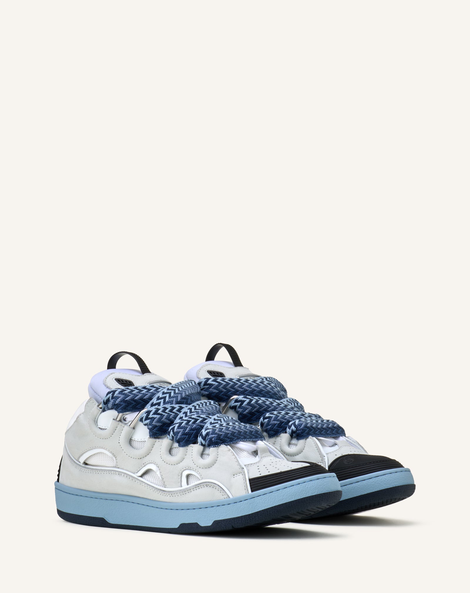 WHITE CURB BICO SNEAKERS IN LEATHER
