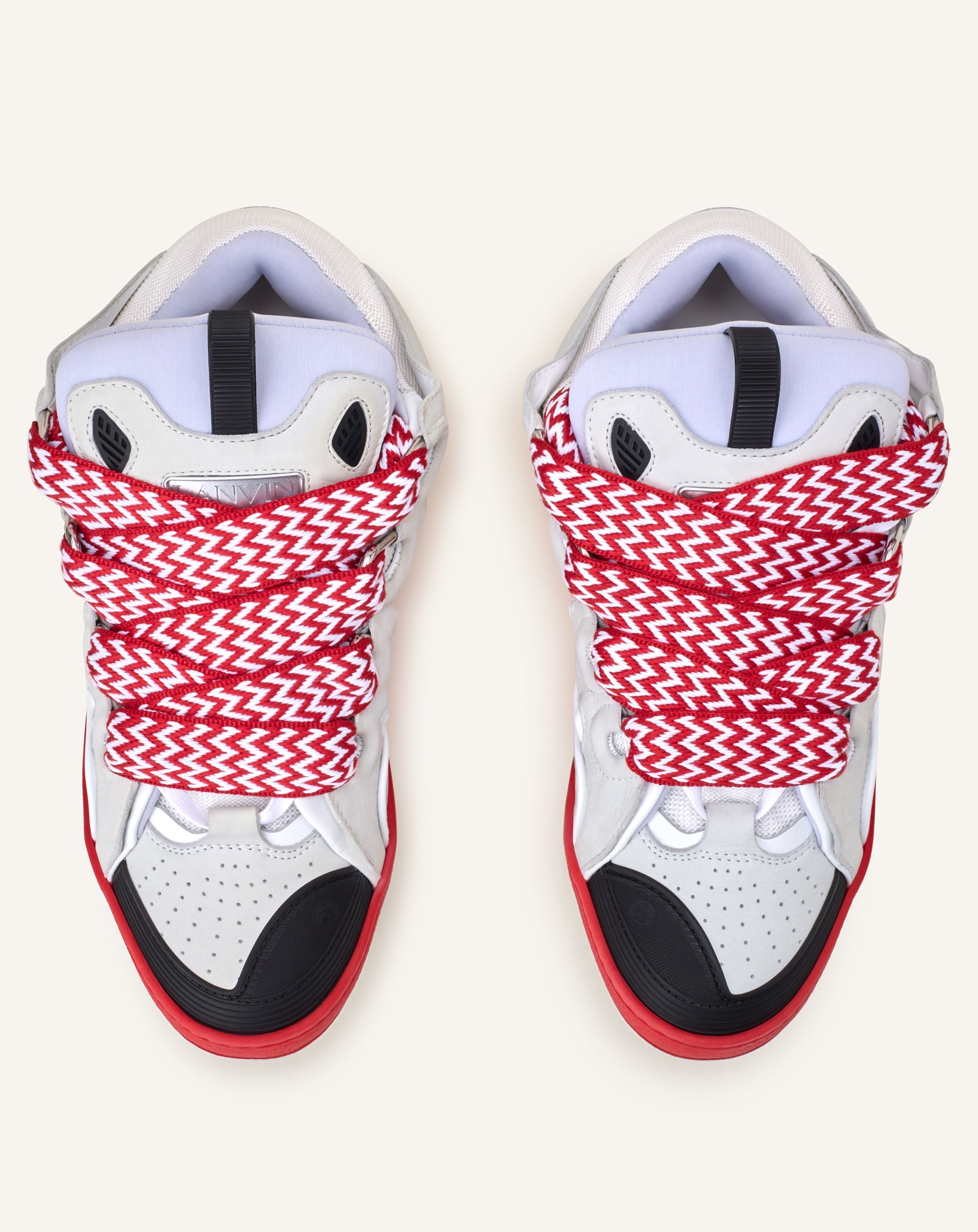 WHITE CURB BICO SNEAKERS IN LEATHER