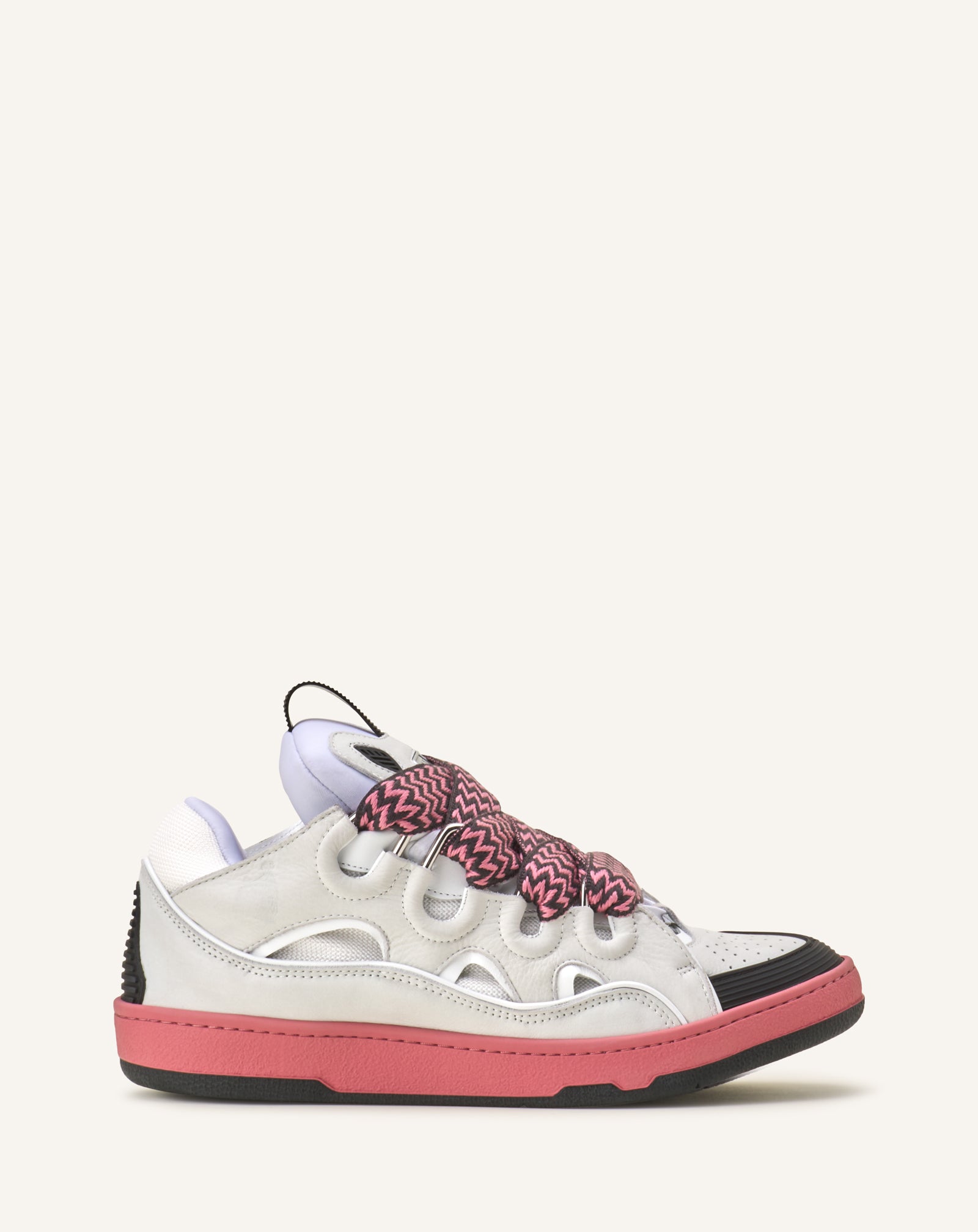 WHITE CURB BICO SNEAKERS IN LEATHER