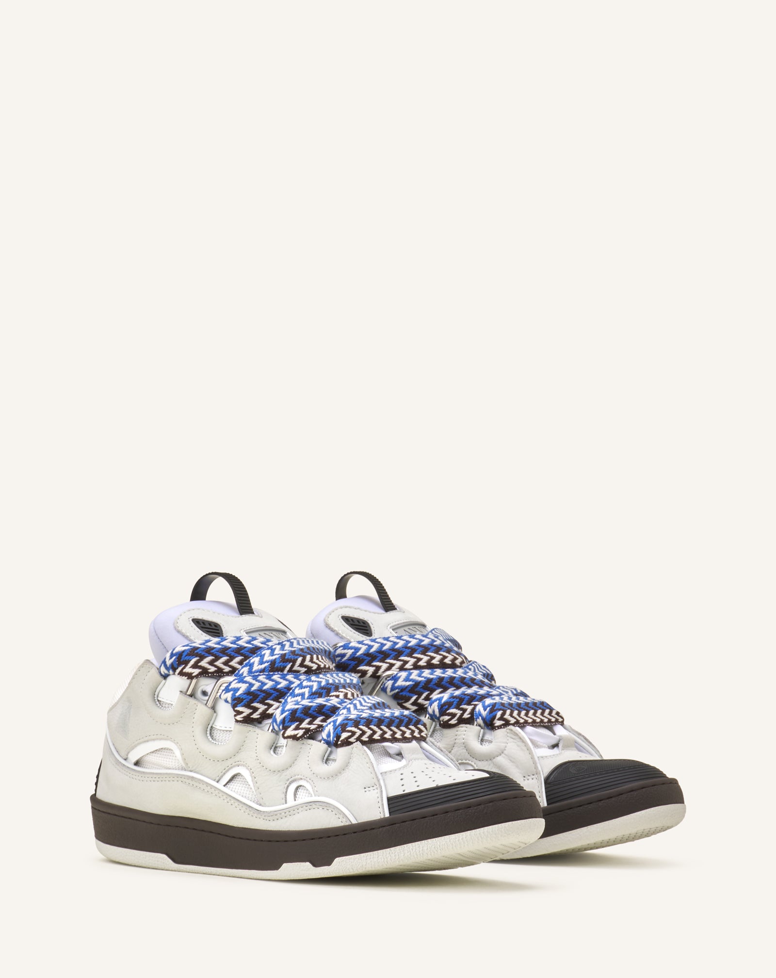 WHITE CURB BICO SNEAKERS IN LEATHER