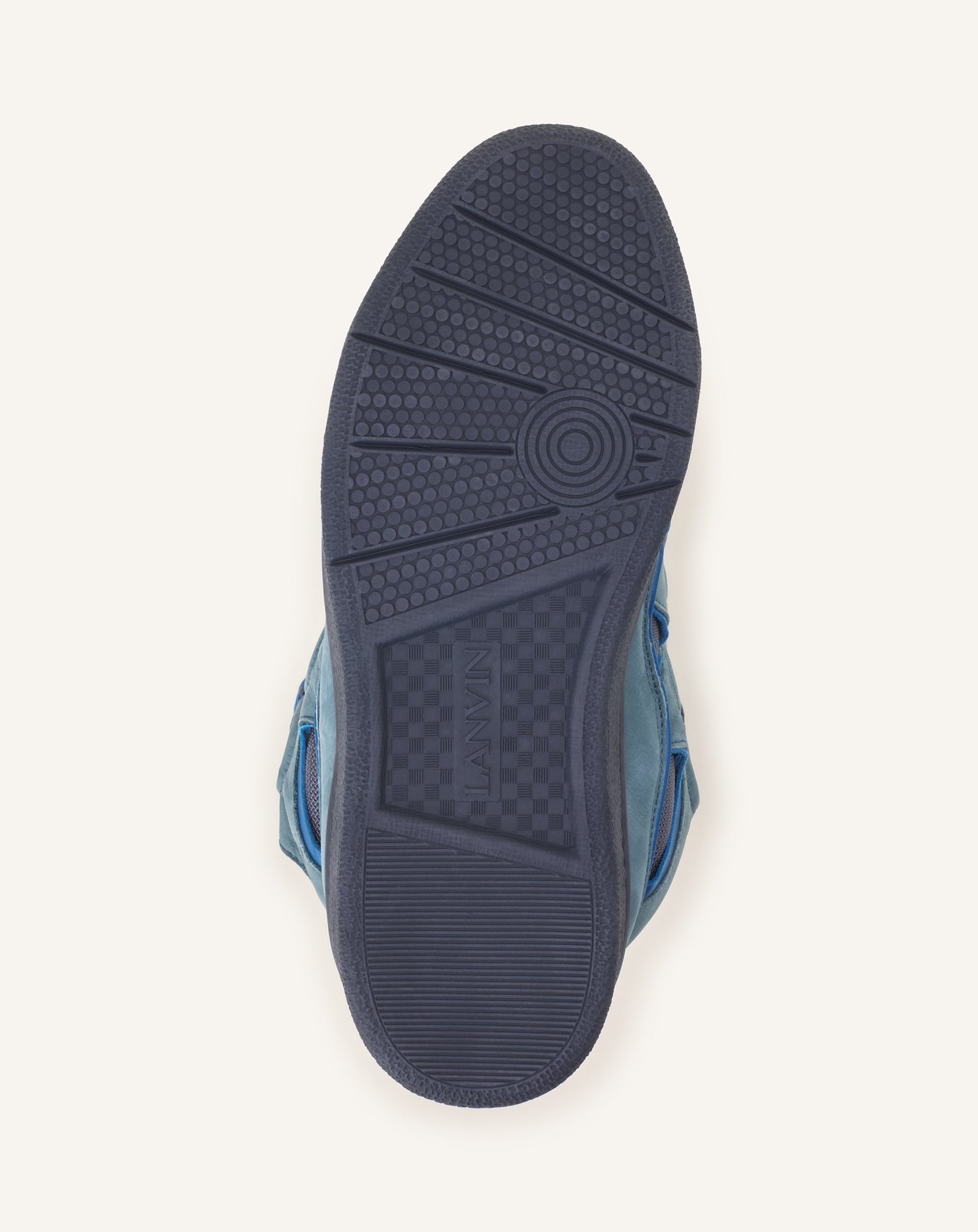 BLUE CURB BICO SNEAKERS IN LEATHER