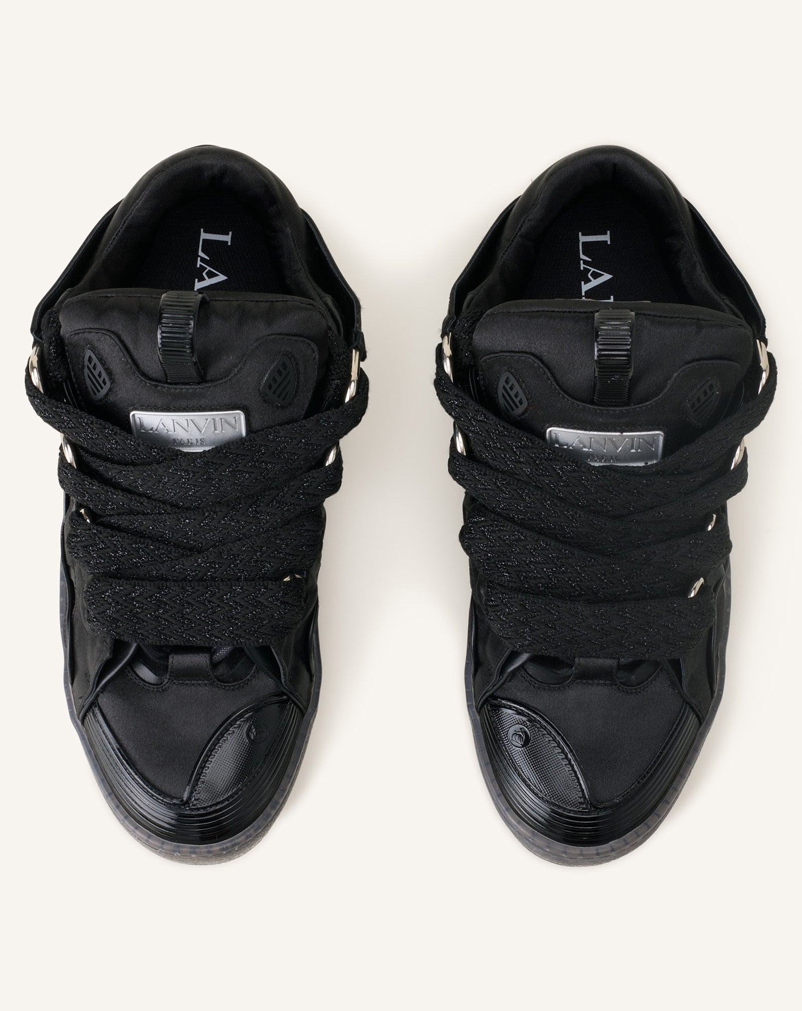 CURB SNEAKERS IN SATIN