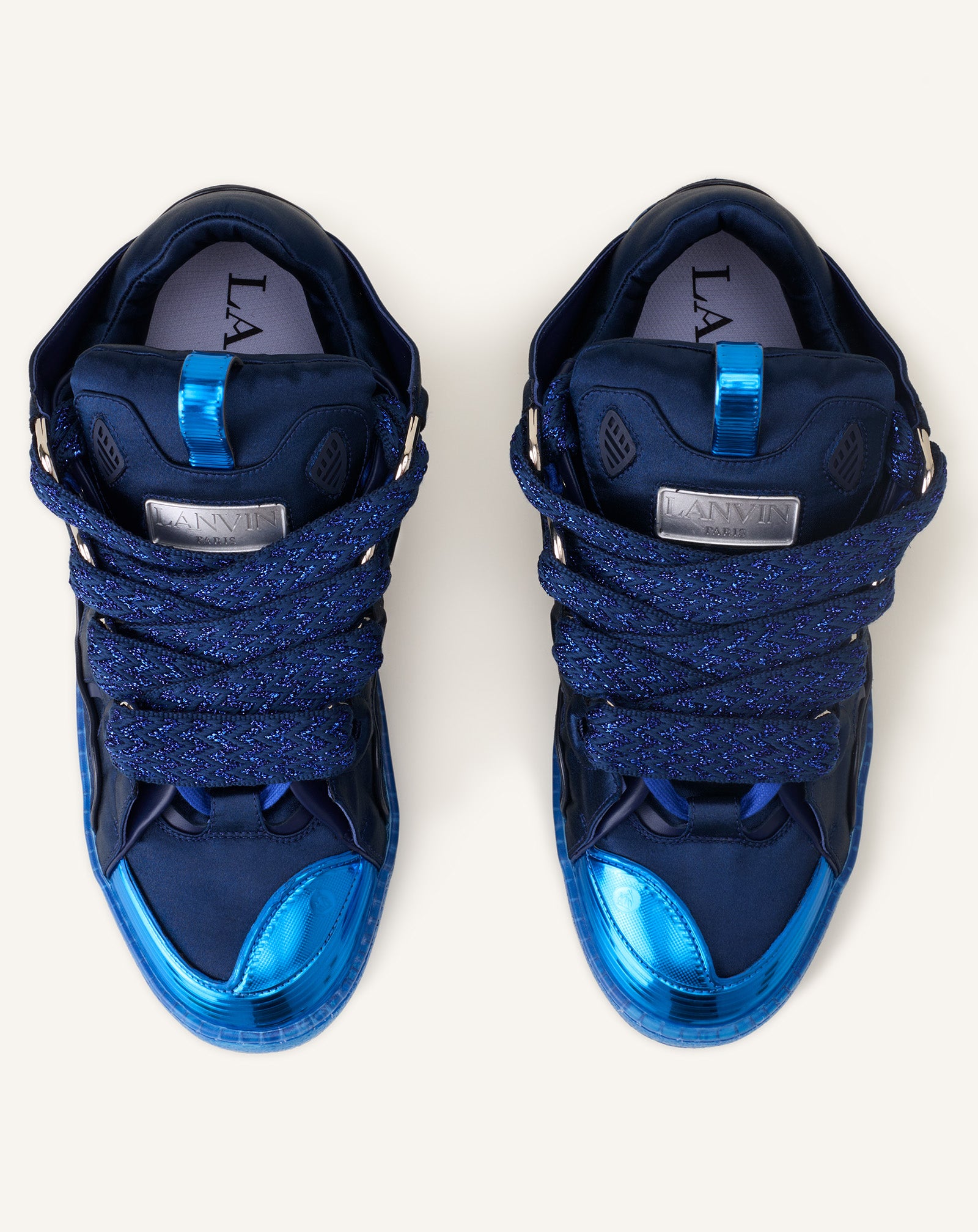 CURB SNEAKERS IN SATIN