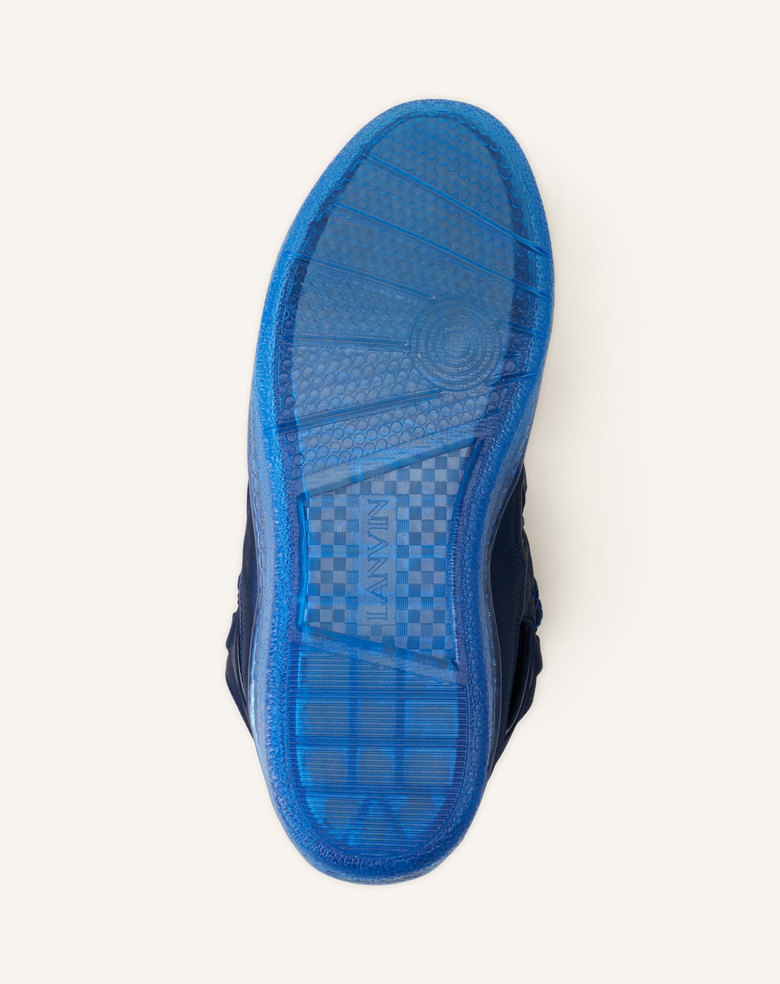 BLUE CURB SNEAKERS IN SATIN