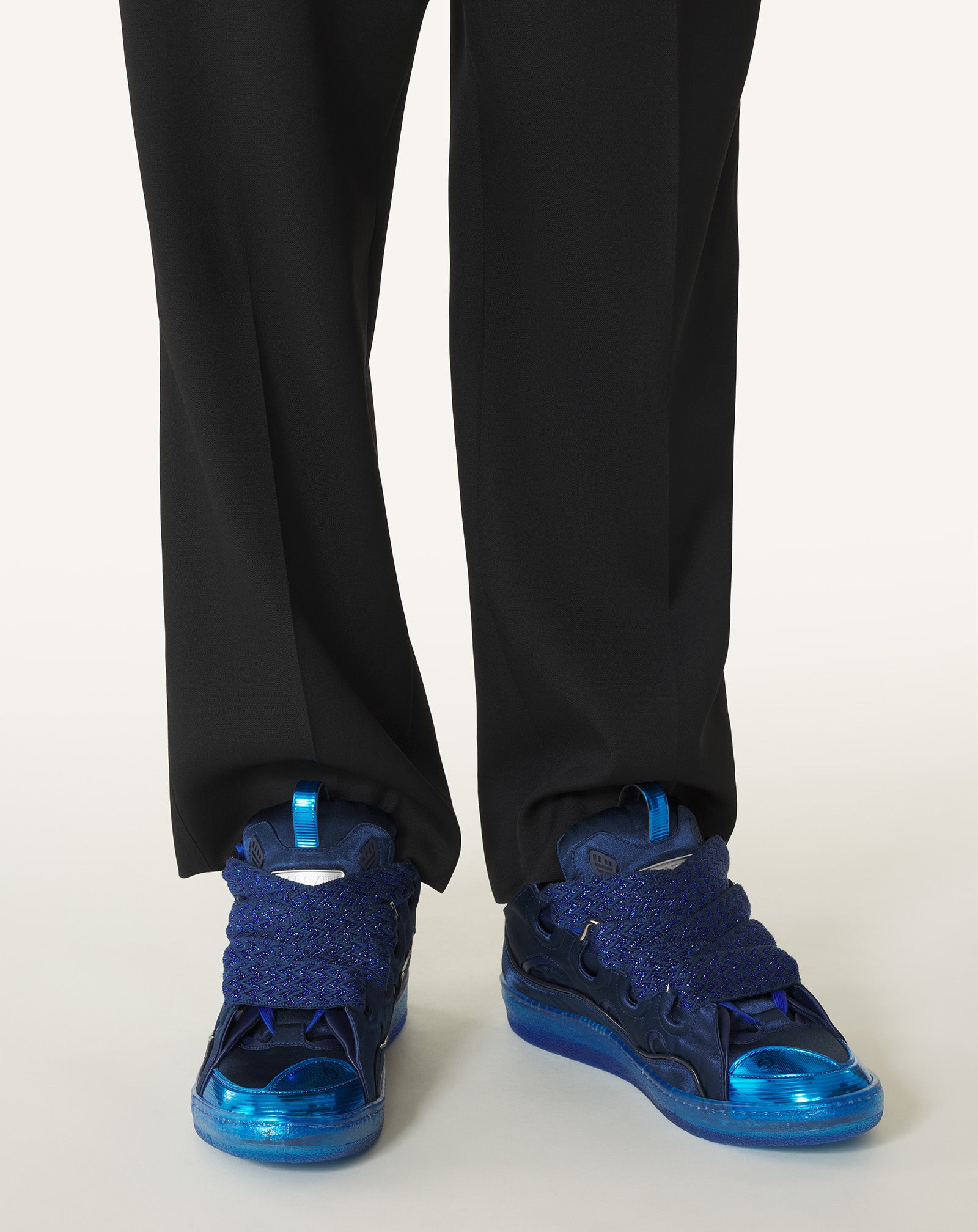 CURB SNEAKERS IN SATIN