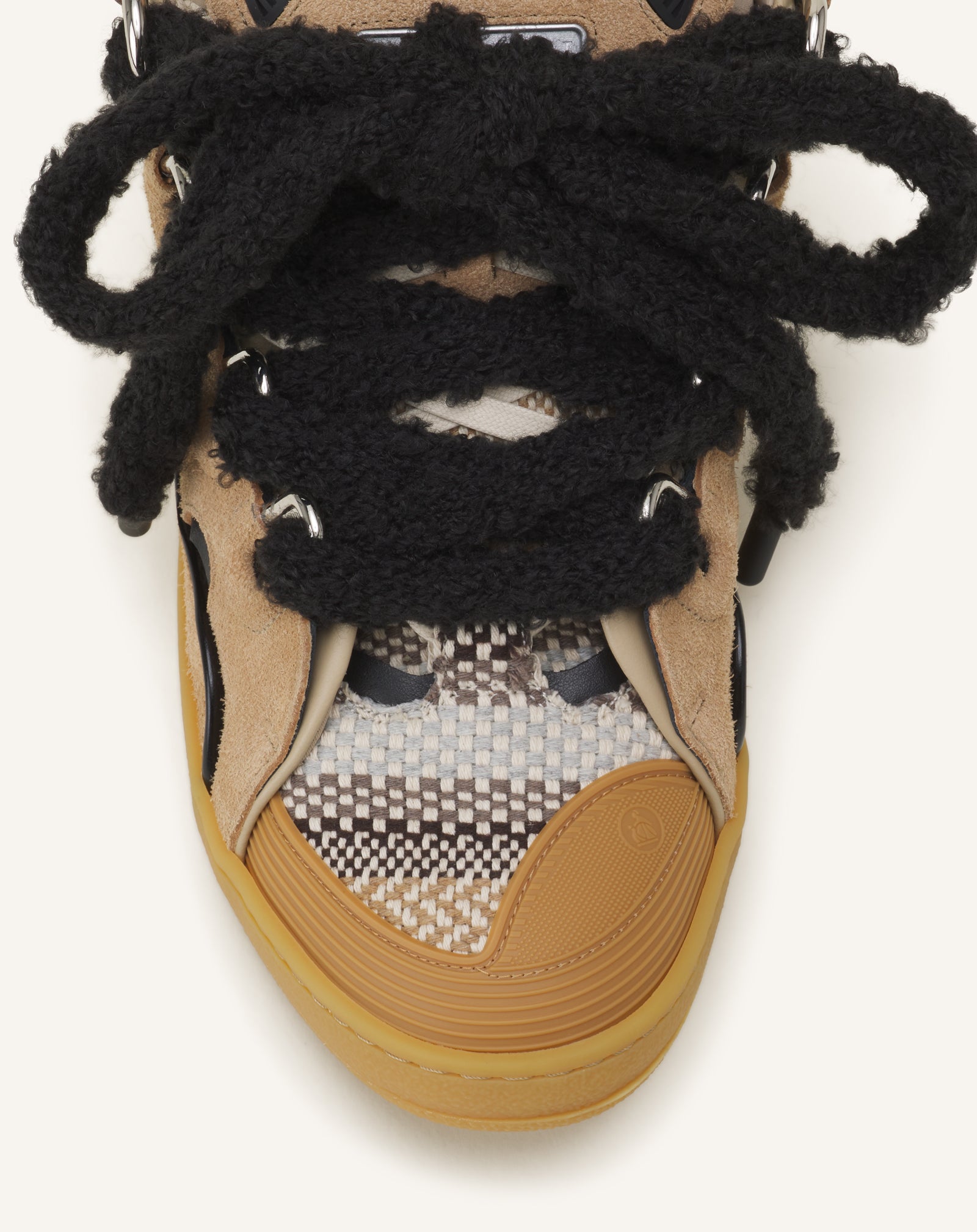 CURB SUEDE SNEAKERS WITH MESH LACES