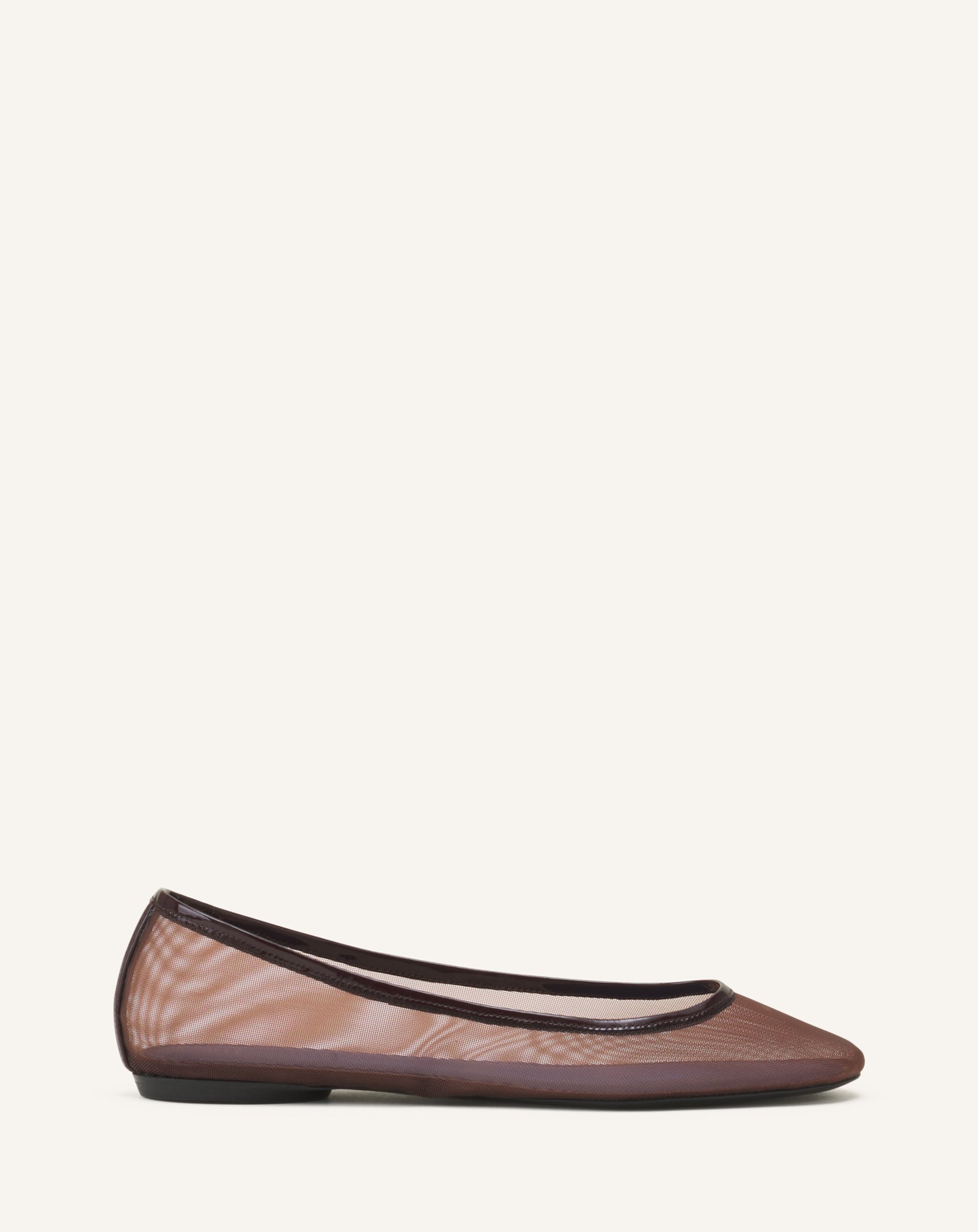 BROWN THE BALLERINA FLAT IN MESH