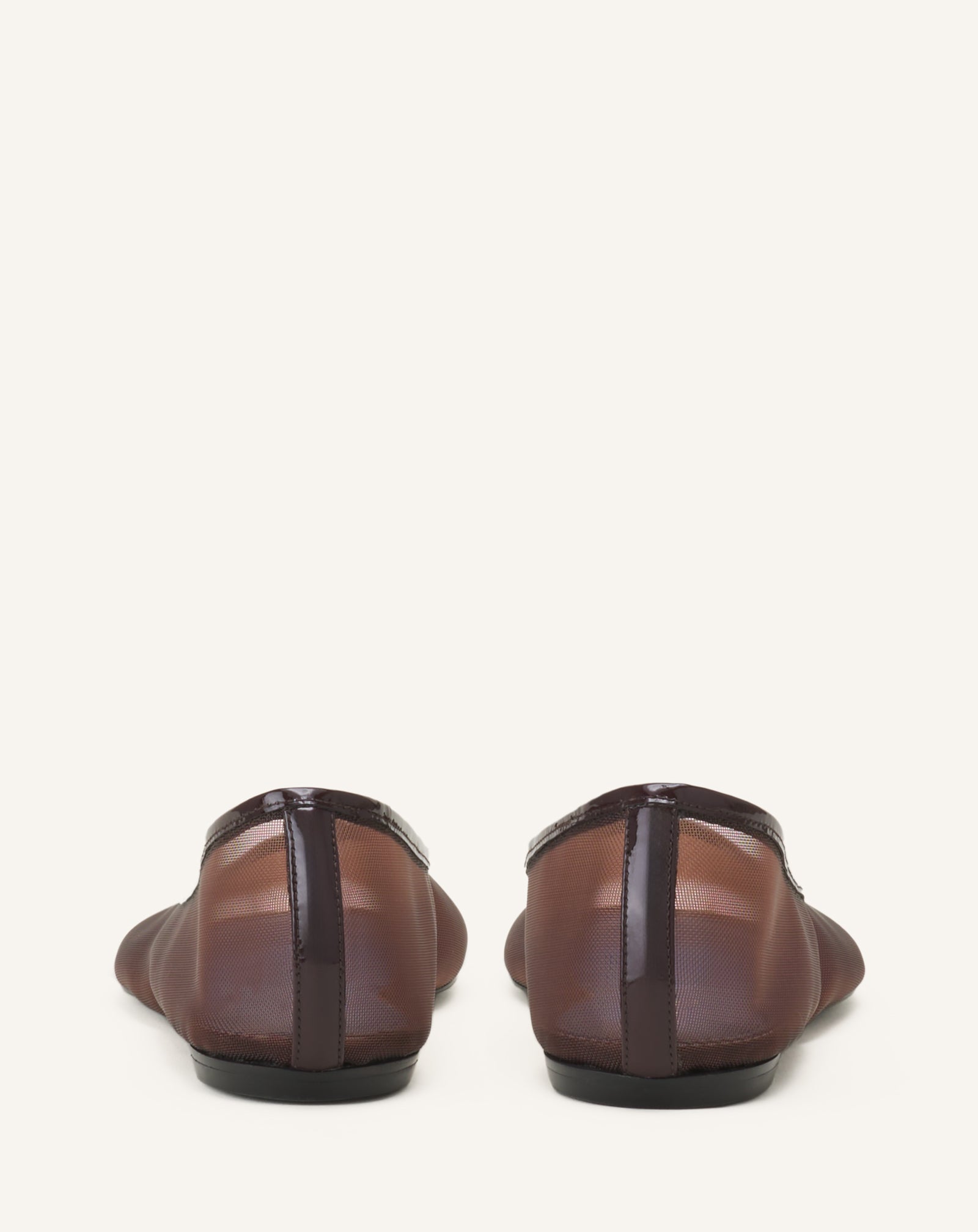 BROWN THE BALLERINA FLAT IN MESH