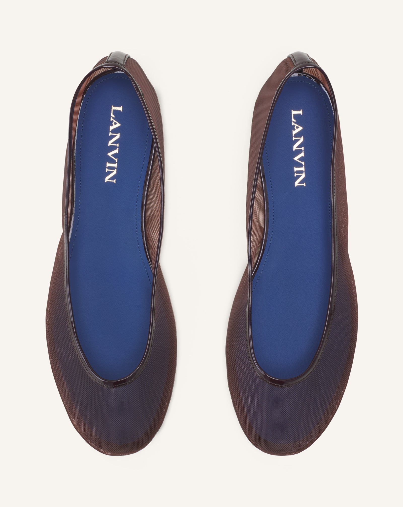 BROWN THE BALLERINA FLAT IN MESH