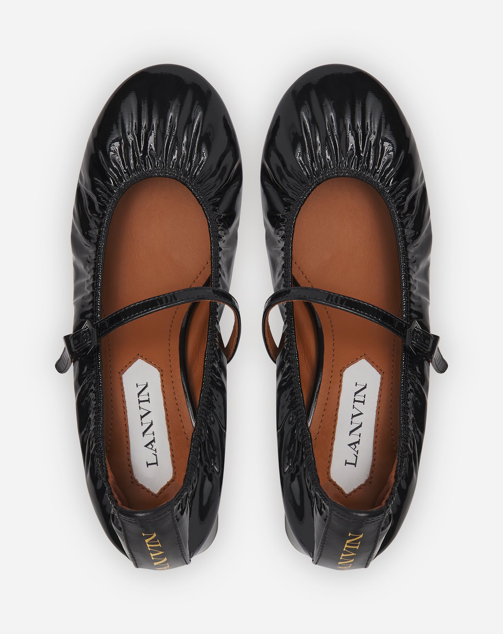 HEELED MARY JANE IN GLOSSY LEATHER