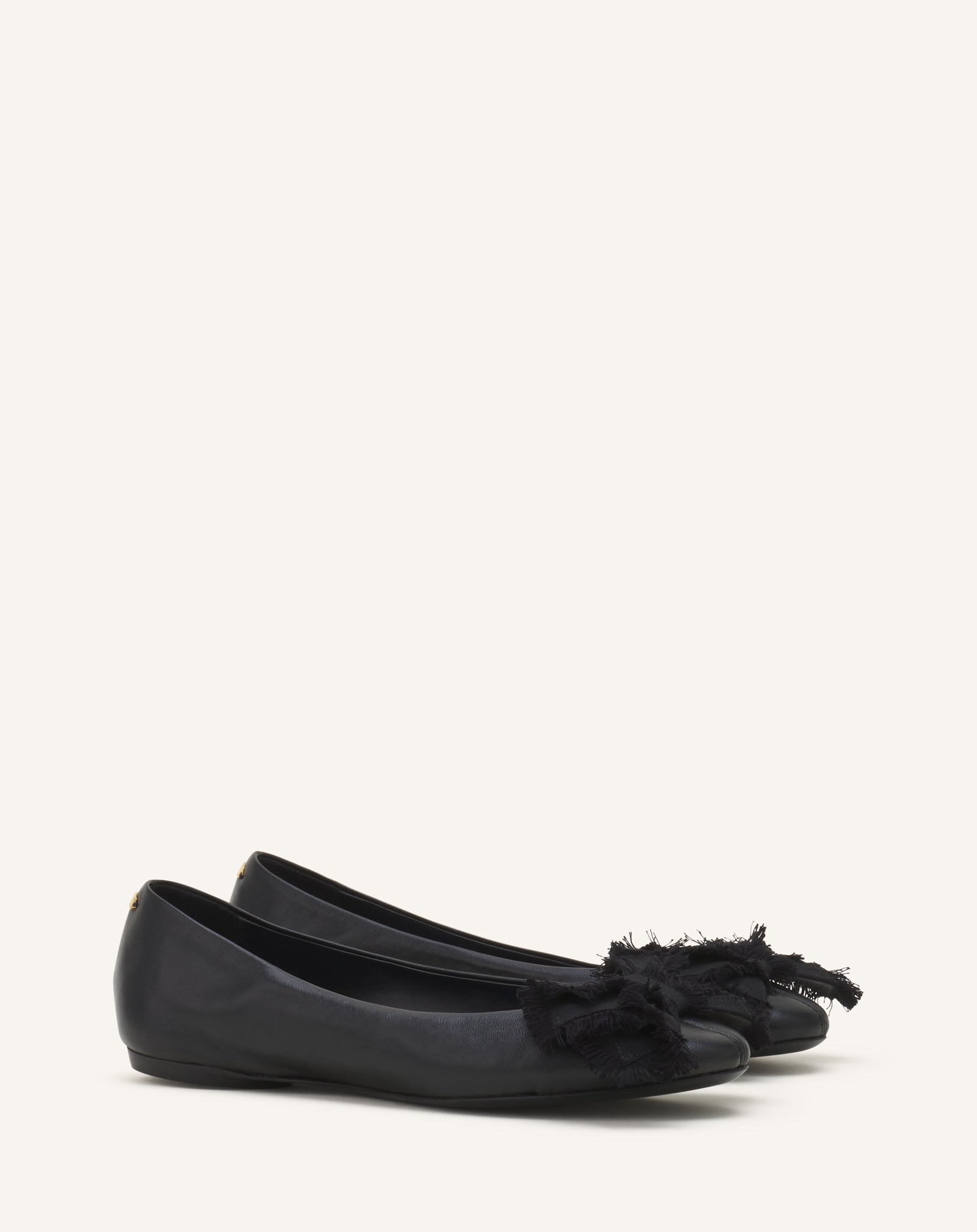 BLACK THE BOW BALLERINA FLAT
