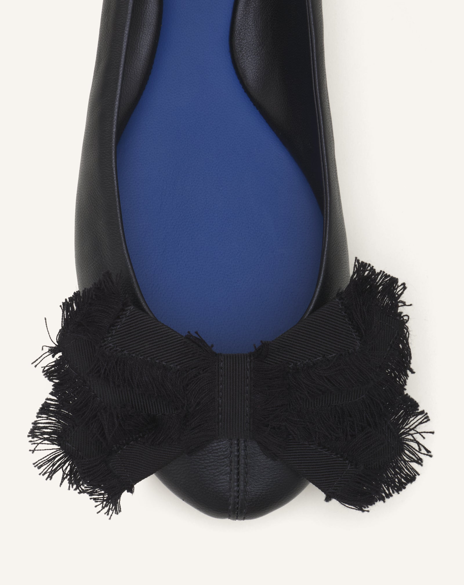 BLACK THE BOW BALLERINA FLAT