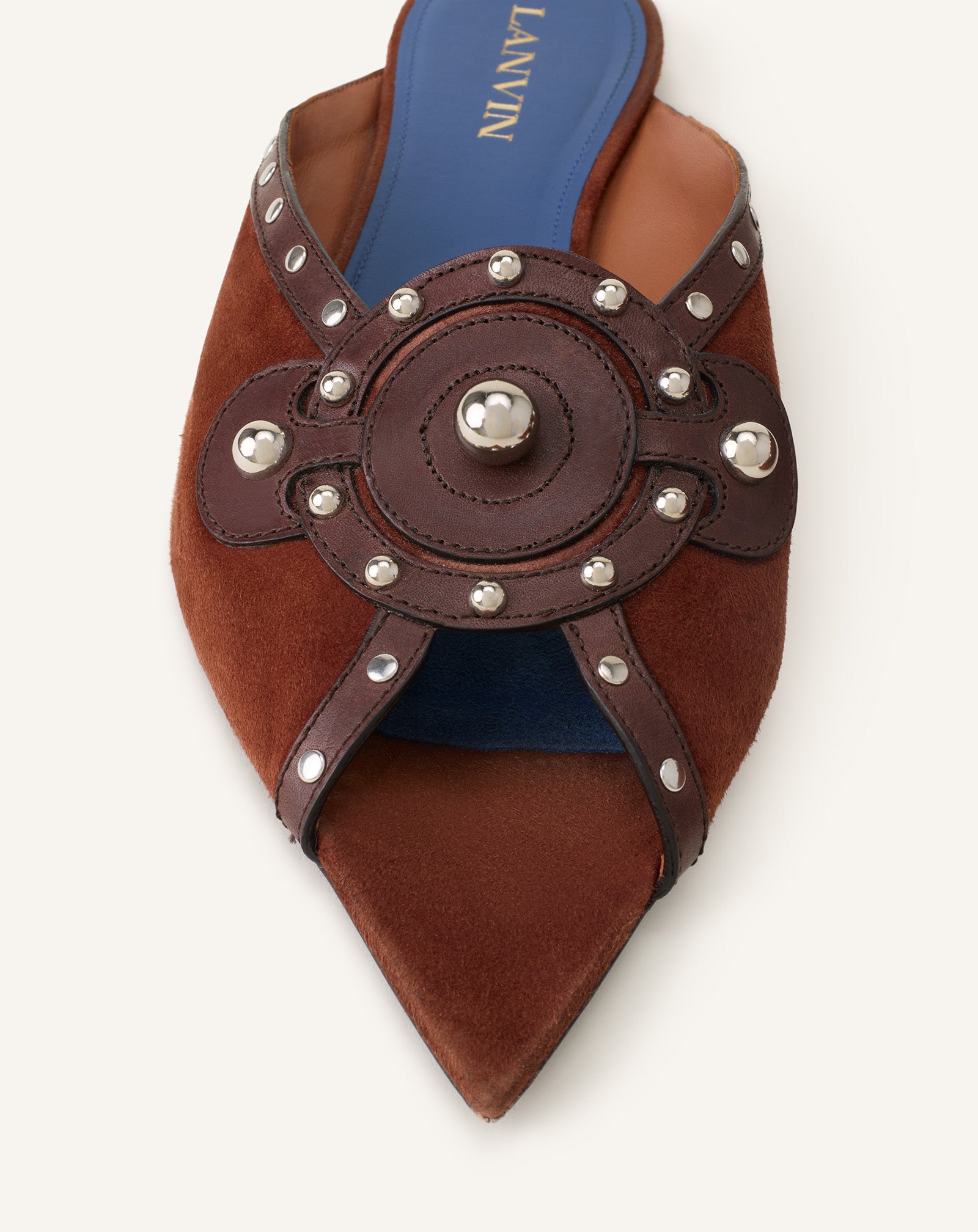 BROWN ECLIPSE ARCH FLAT MULE