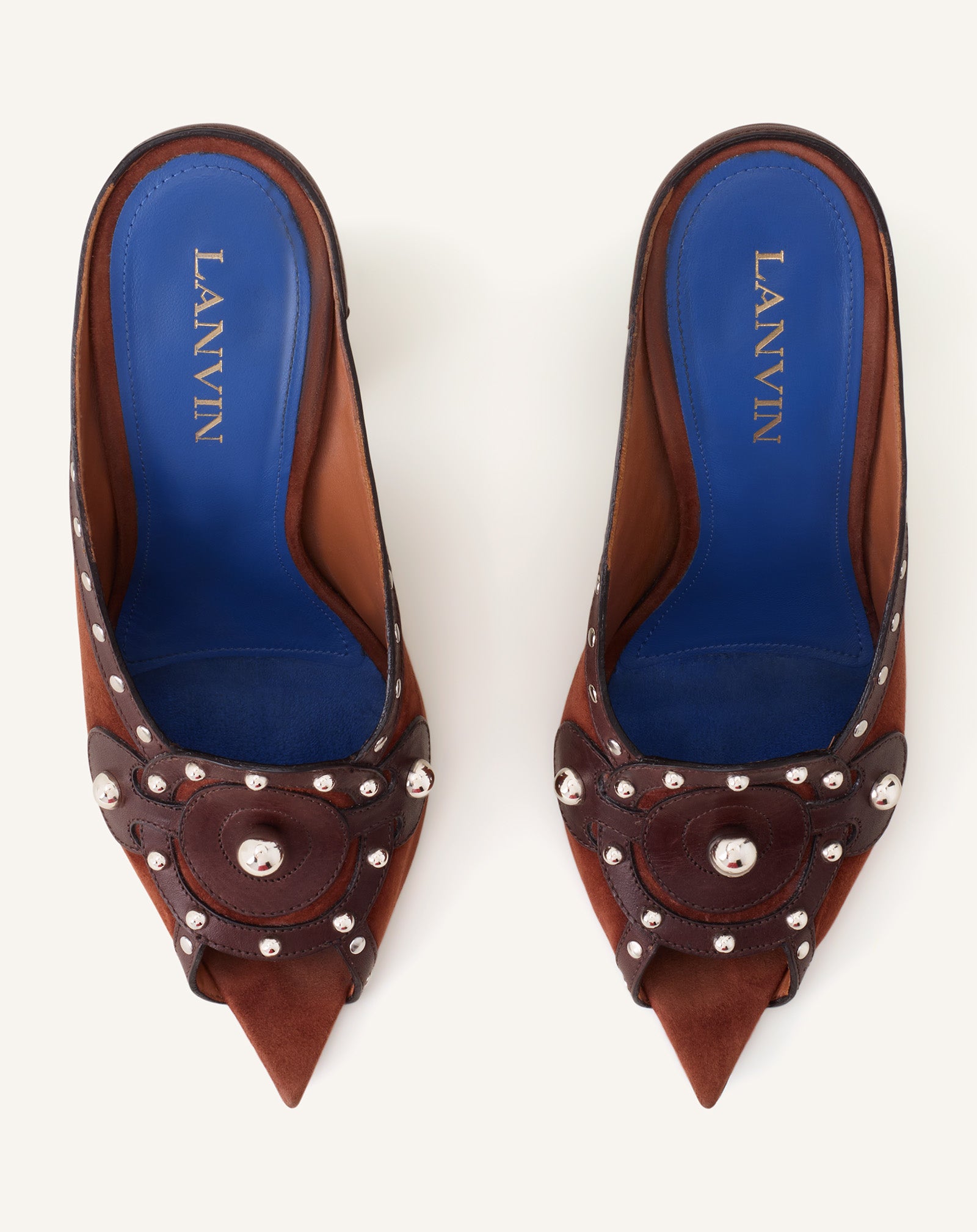 BROWN ECLIPSE ARCH HEELED MULE